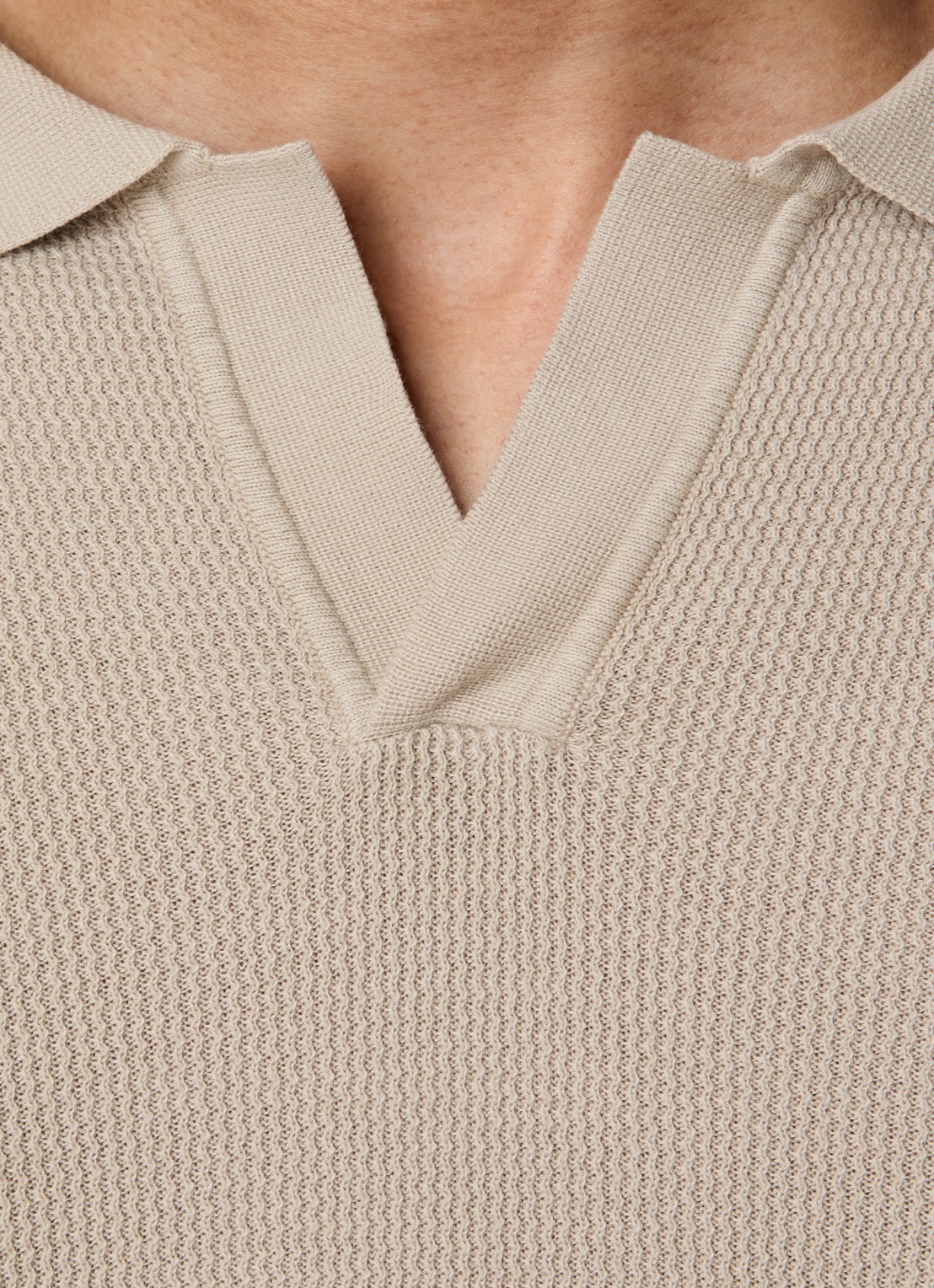Oscar Jacobson Patrick regular fit polo - detail 4 beige