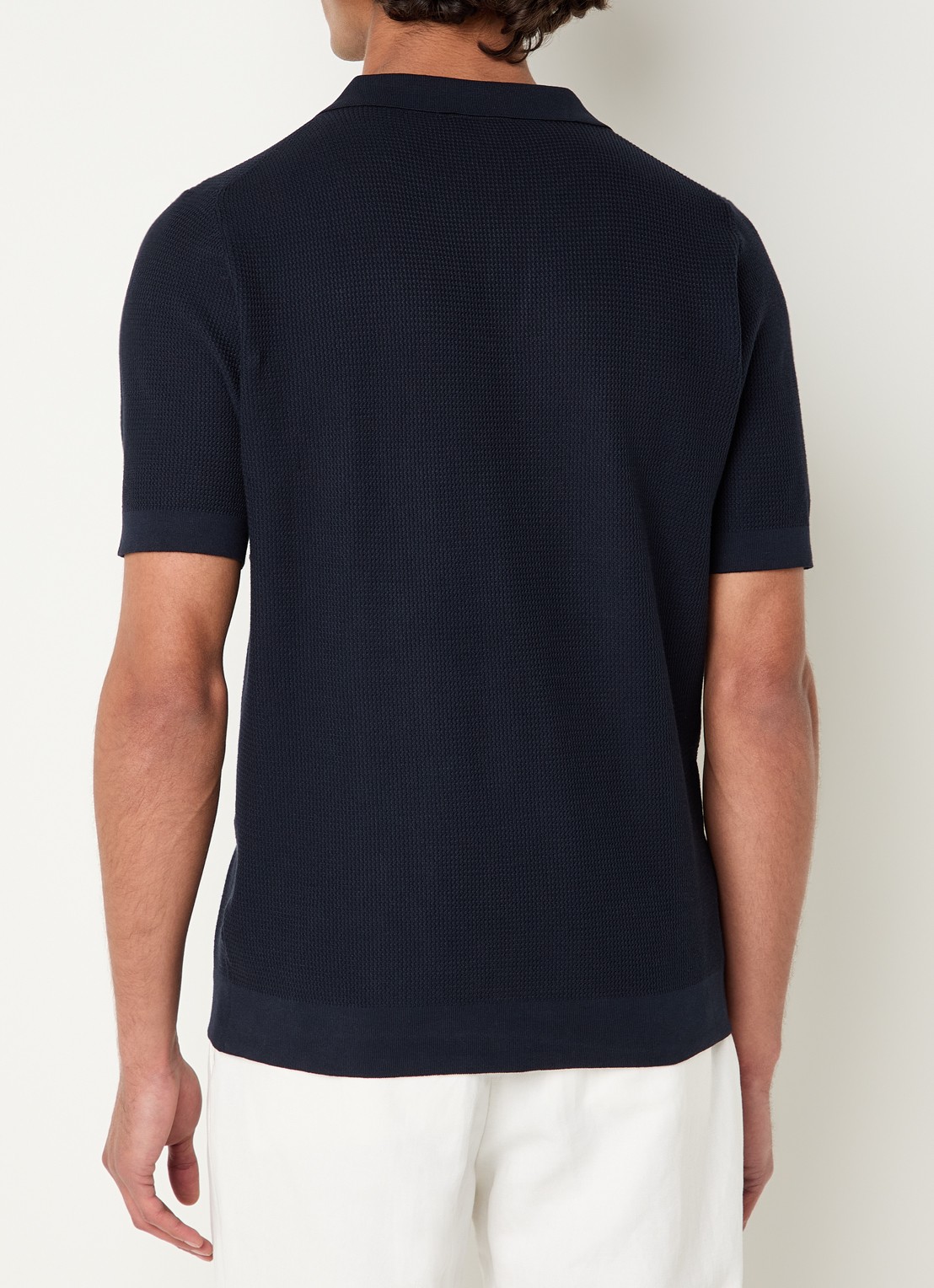 Oscar Jacobson Patrick regular fit polo - achterkant 3 donkerblauw