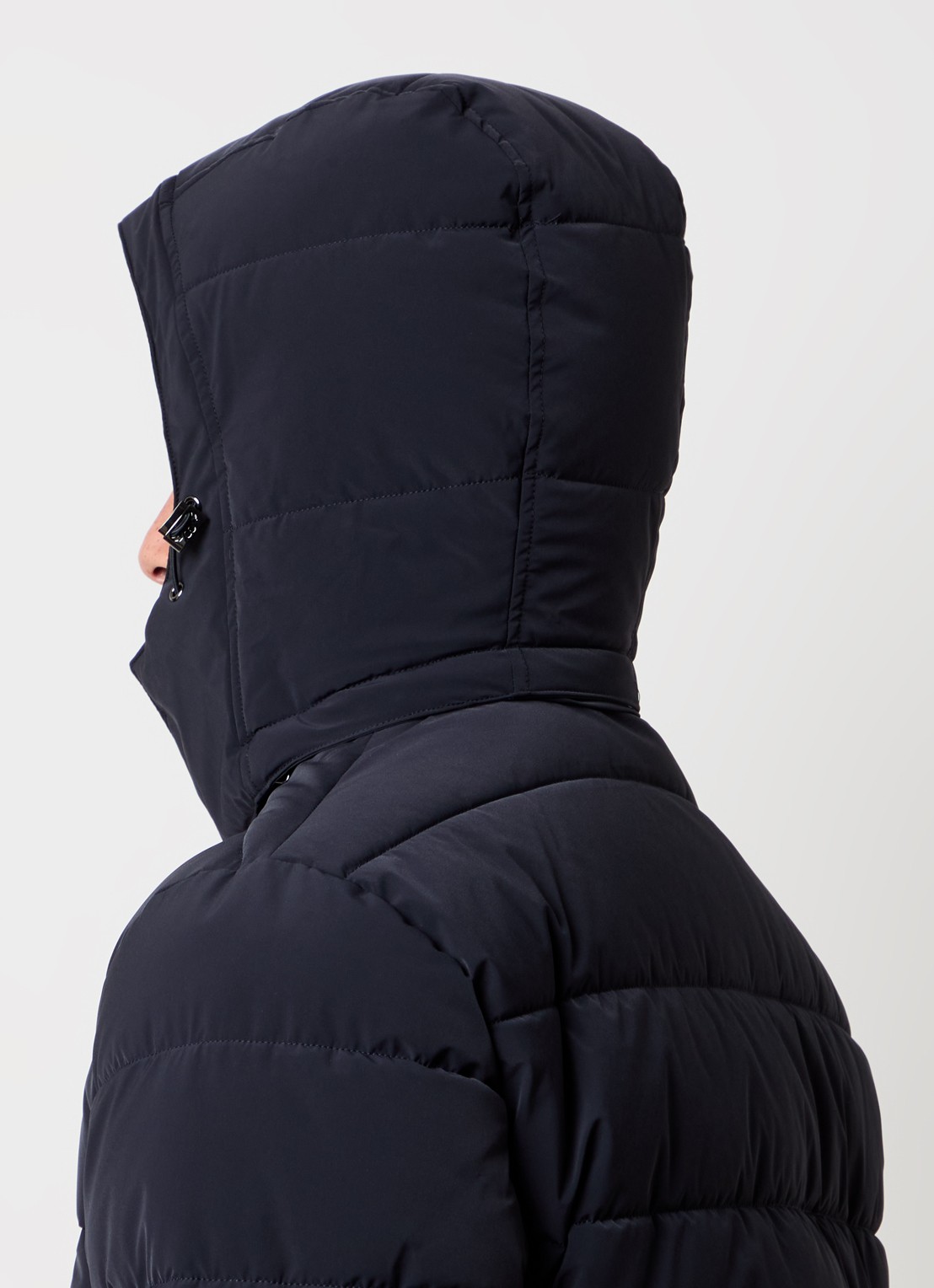 Oscar Jacobson Puffer jack met afneembare capuchon - detail 4 donkerblauw