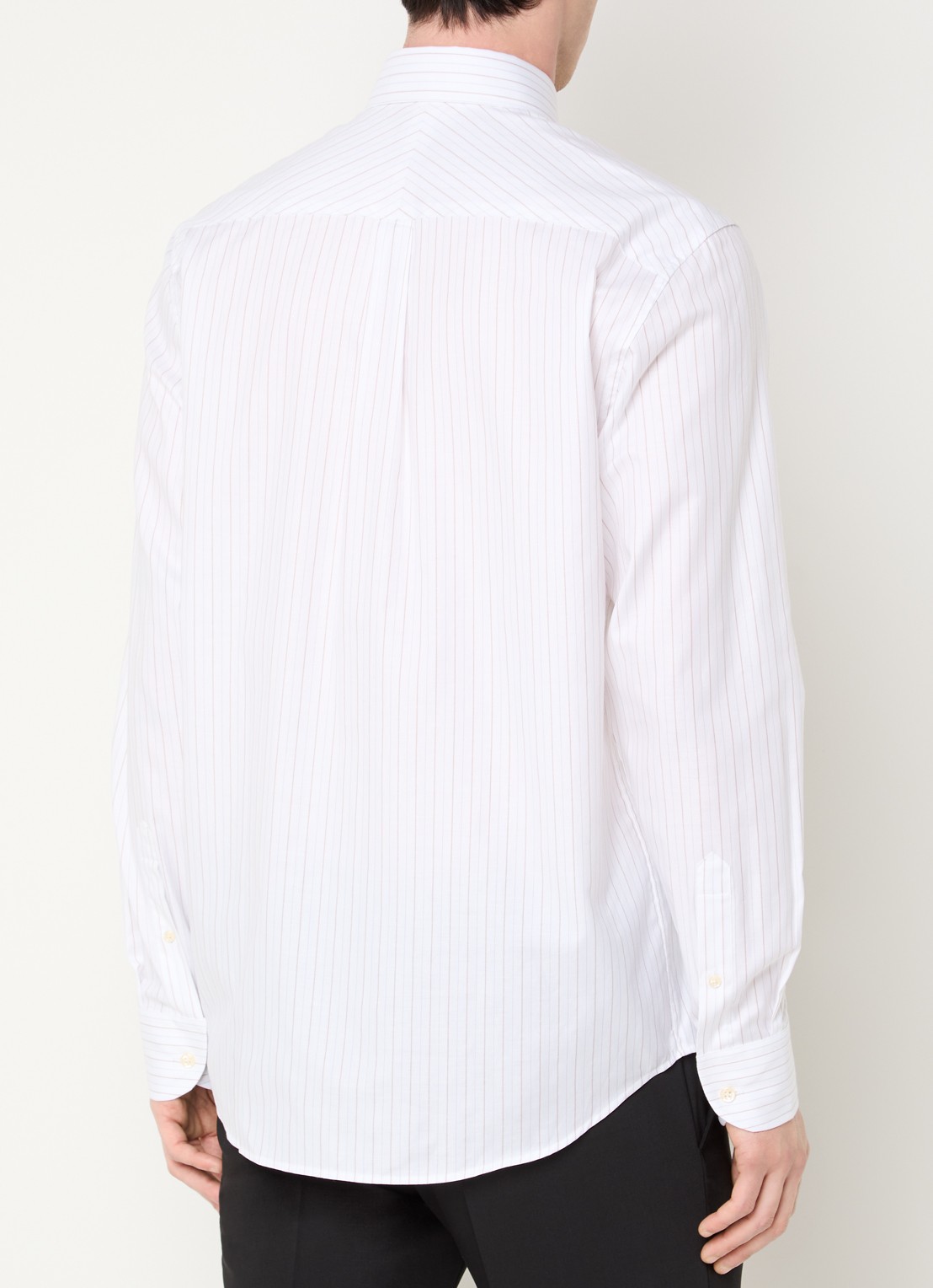 Oscar Jacobson Regular fit overhemd met streepprint - achterkant 5 wit