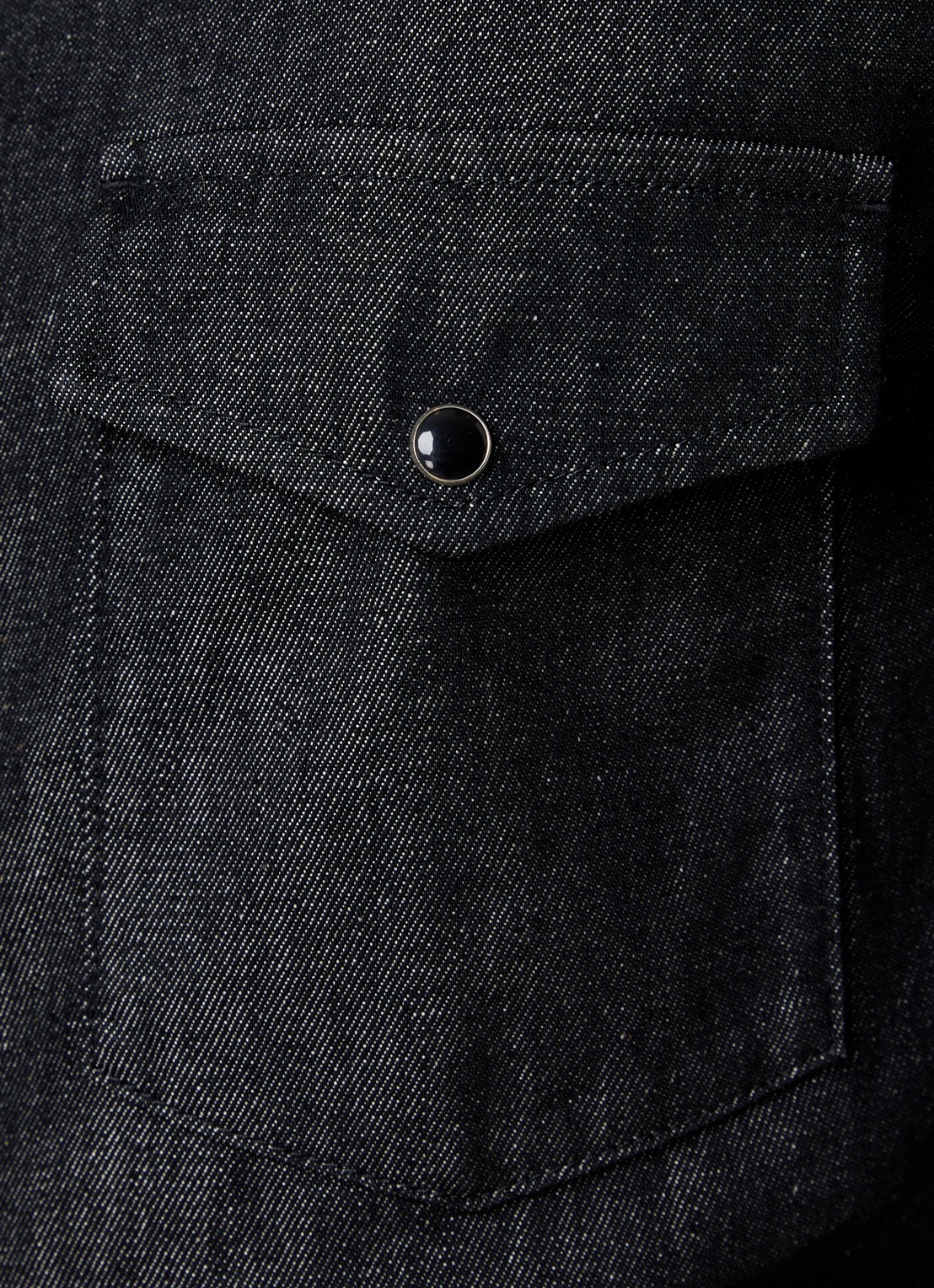 Oscar Jacobson Regular fit overhemd van denim met borstzakken - detail 2 grijs