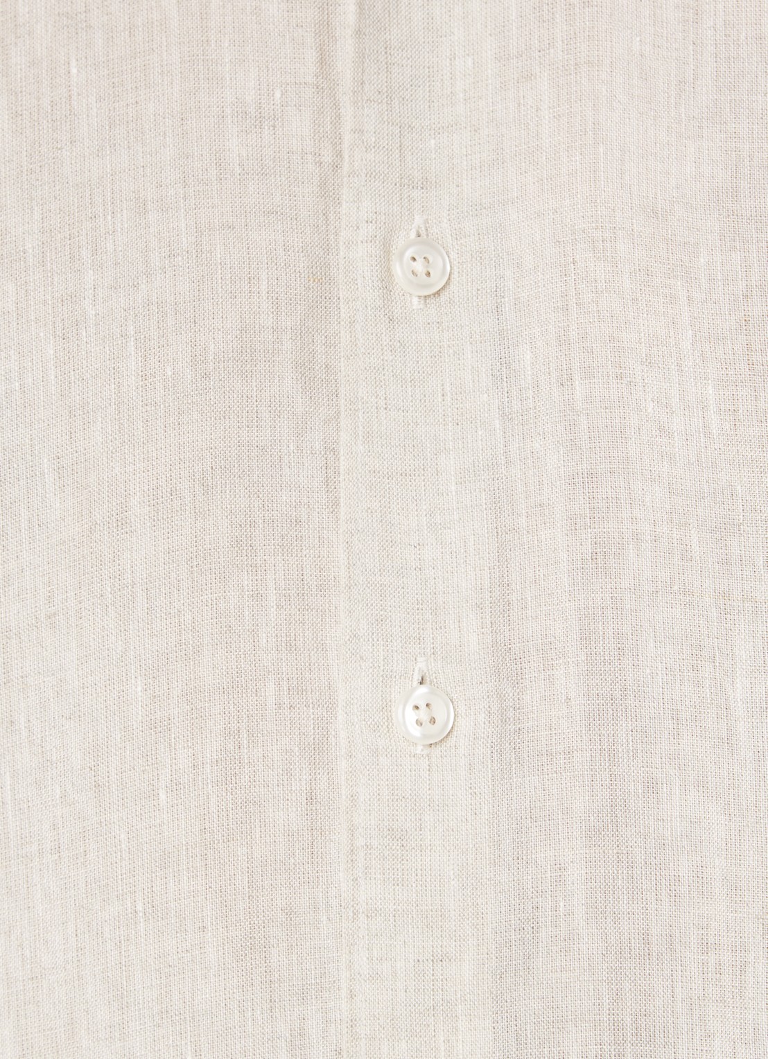 Oscar Jacobson Regular fit overhemd van linnen met button down-kraag - detail 4 beige