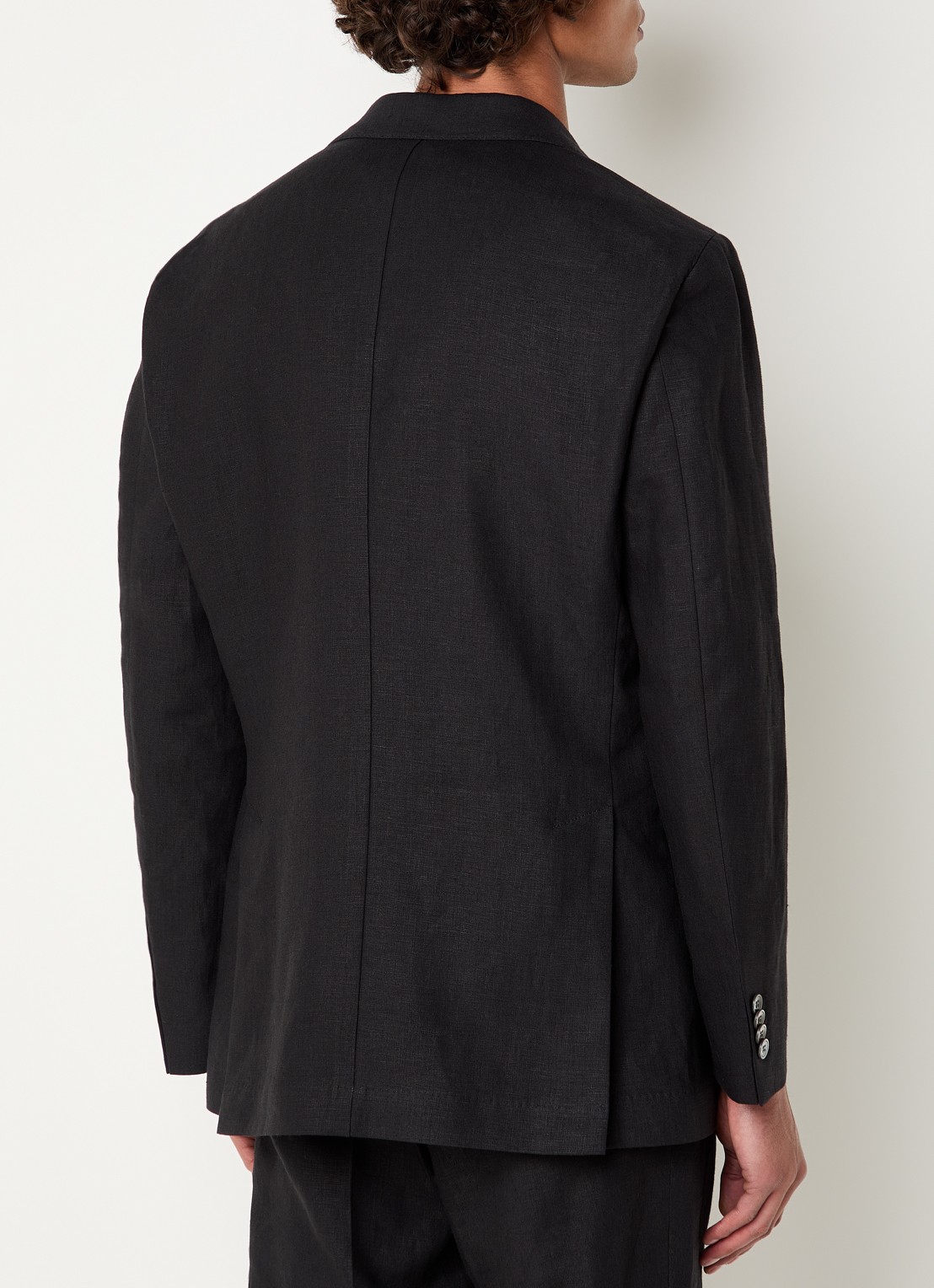 Oscar Jacobson Rufus regular fit colbert met klepzakken - achterkant 3 zwart