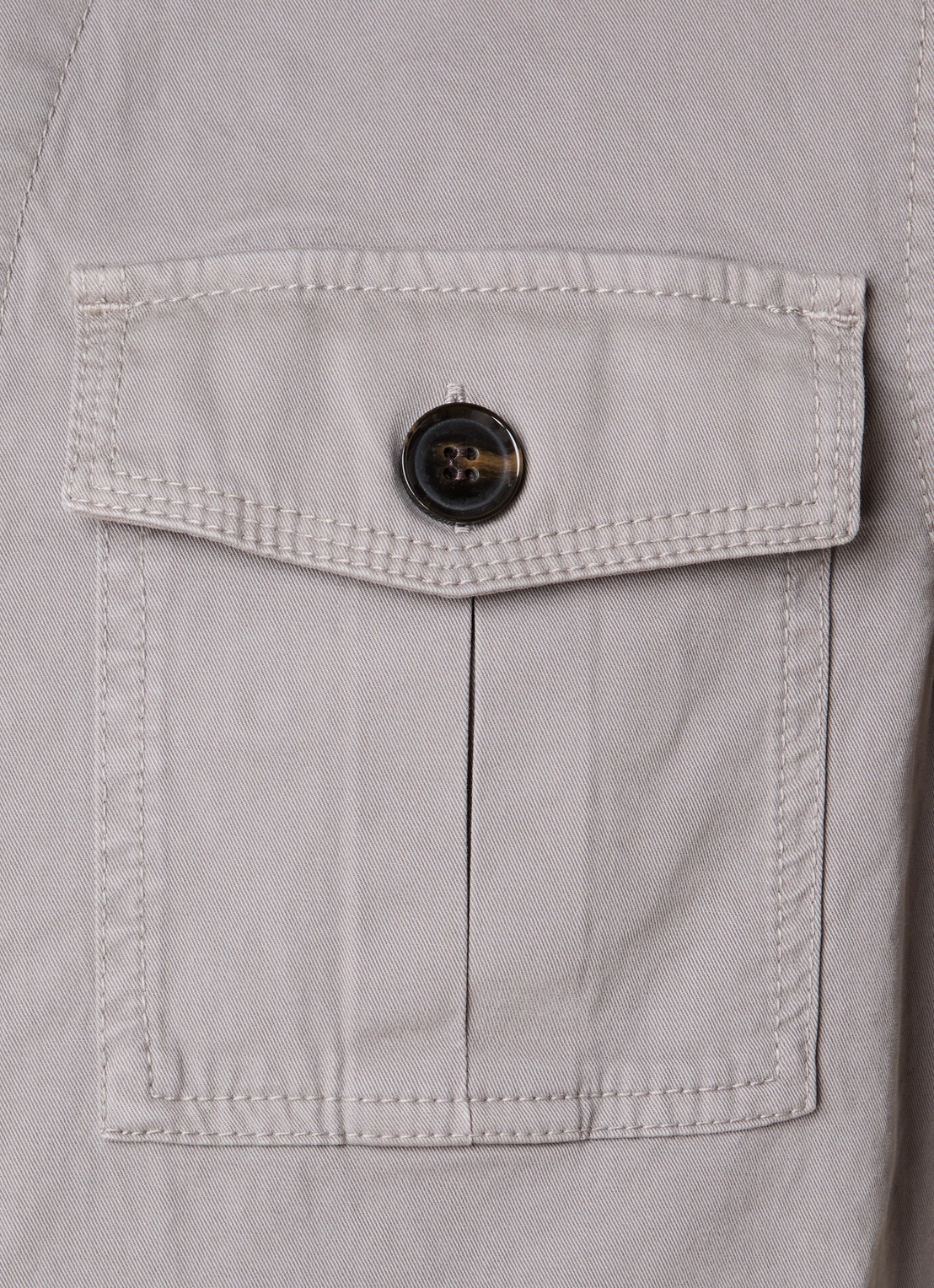 Oscar Jacobson Safari jack met opgestikte zakken  - detail 4 donkerbeige