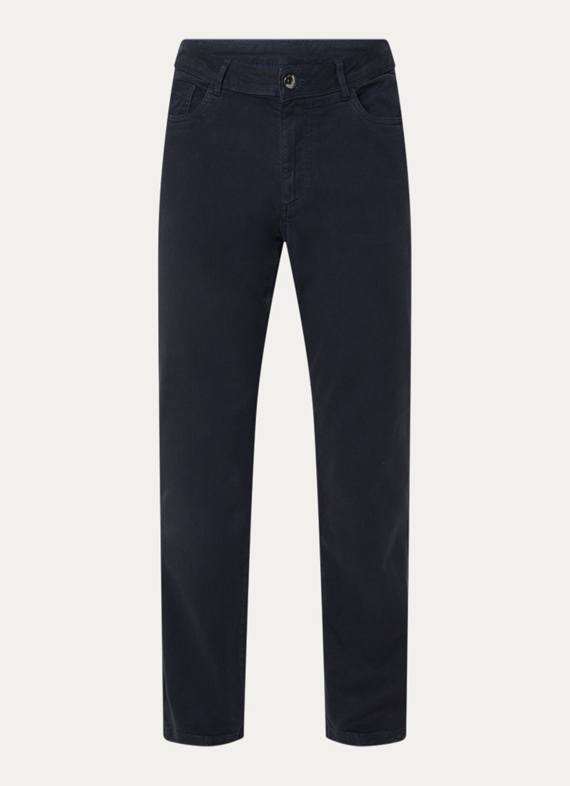 Oscar Jacobson Straight leg jeans met gekleurde wassing - voorkant 2 donkerblauw