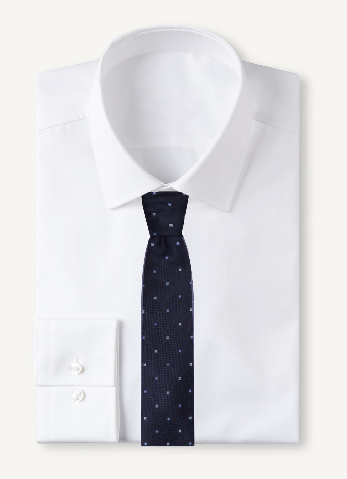 Oscar Jacobson Stropdas van zijde - voorkant 3 donkerblauw