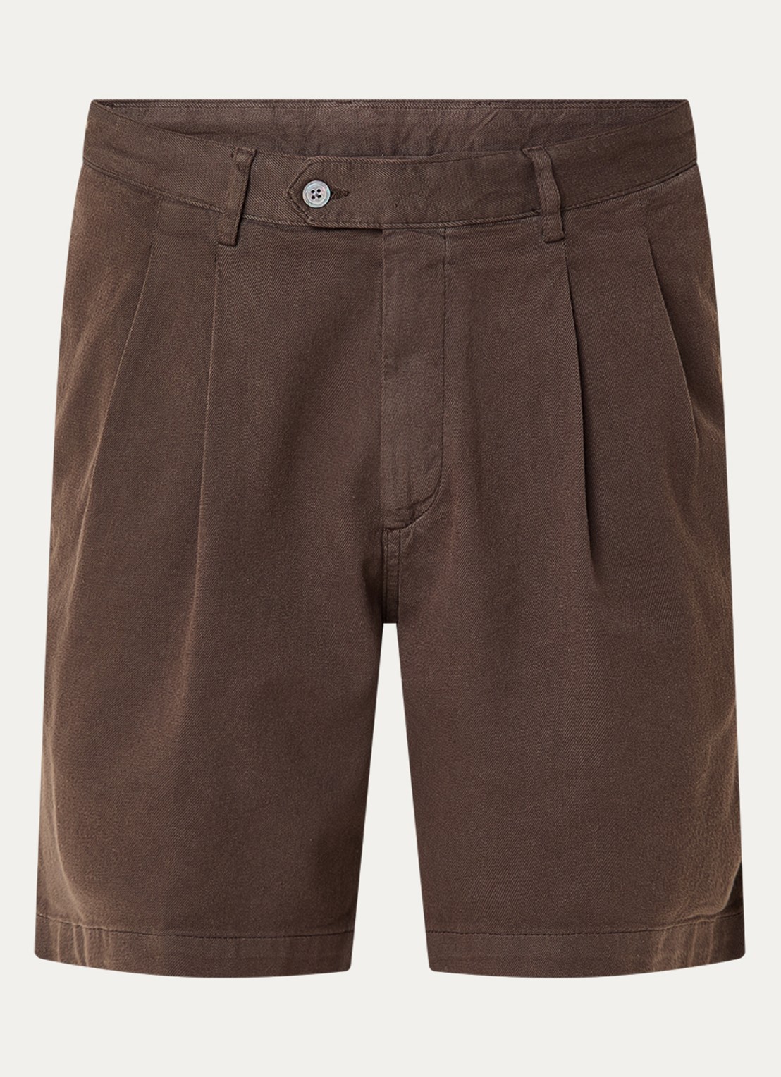 Oscar Jacobson Tanker straight fit korte broek met steekzakken - voorkant 2 donkerbruin