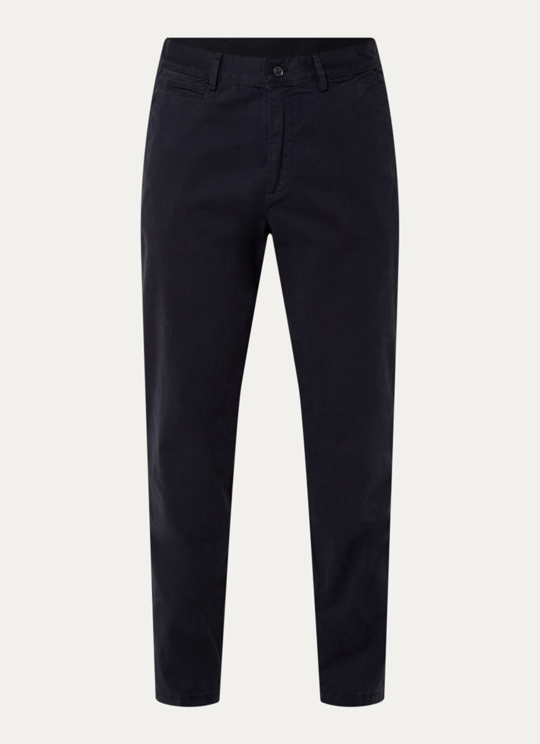 Oscar Jacobson Tapered fit chino met steekzakken  - voorkant 5 donkerblauw