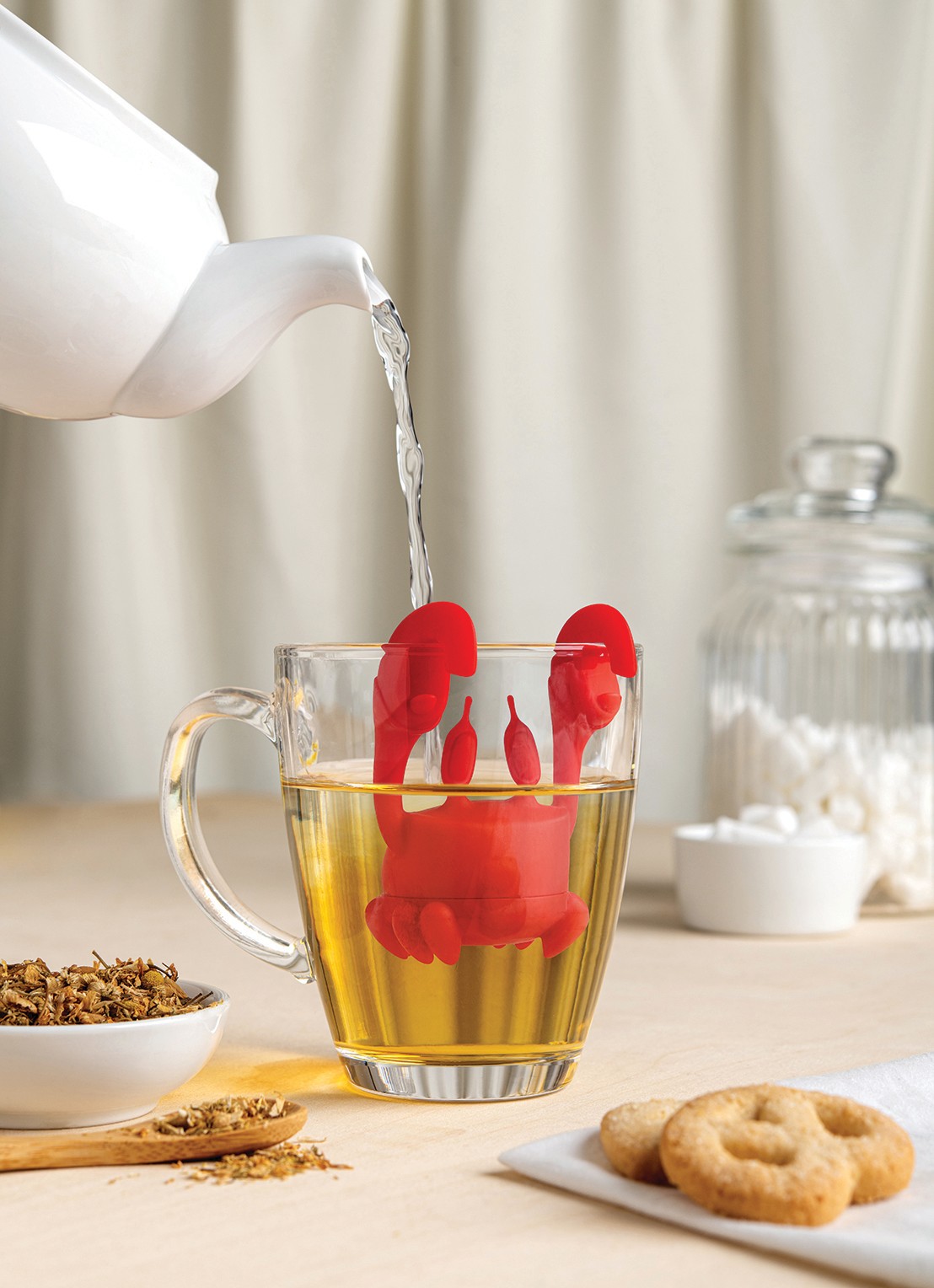 Ototo Crab theefilter  - detail 6 rood