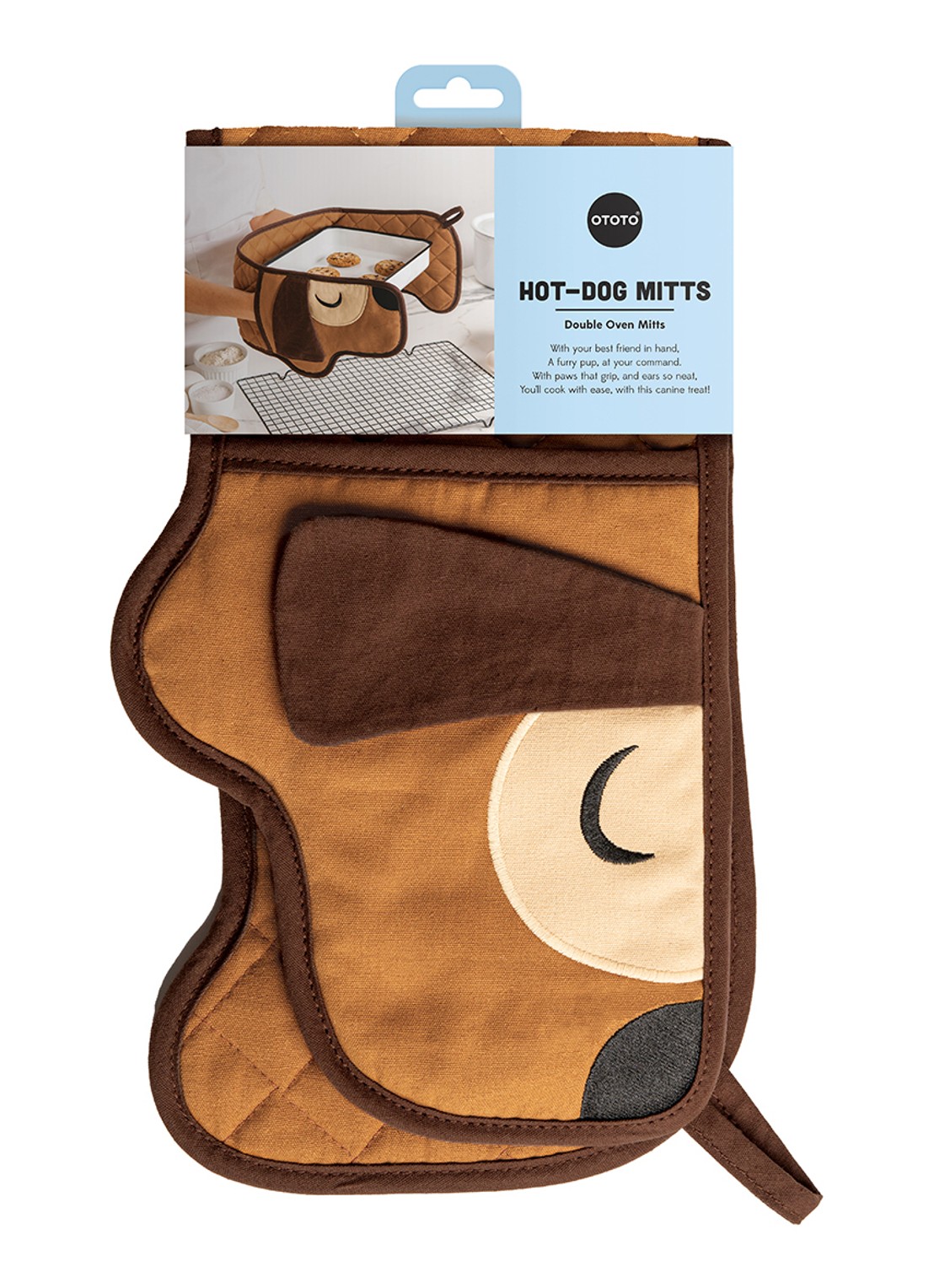 Ototo Hot-Dog ovenwant  - voorkant bruin