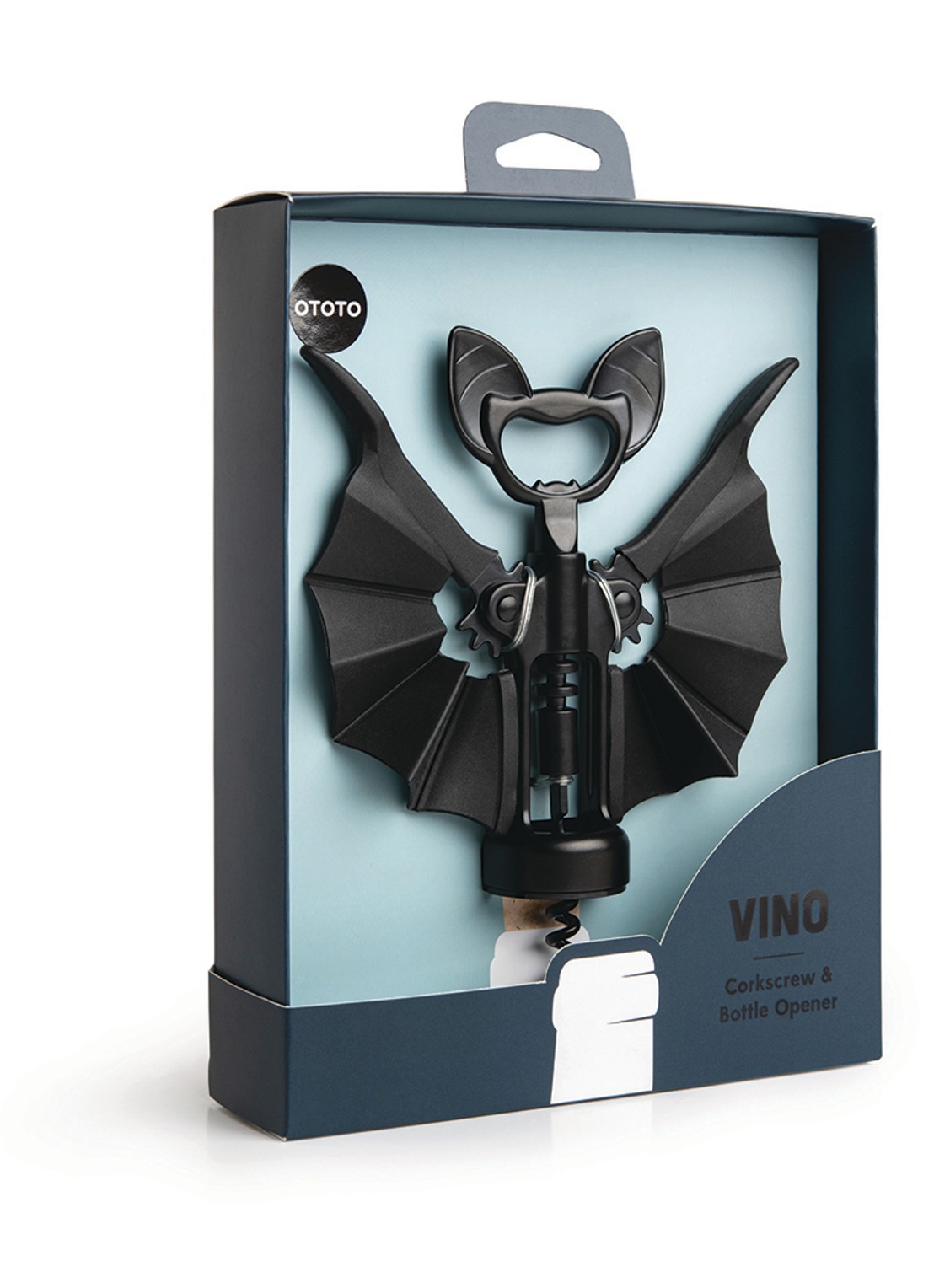Ototo Vino kurkentrekker en flesopener - detail 2 zwart