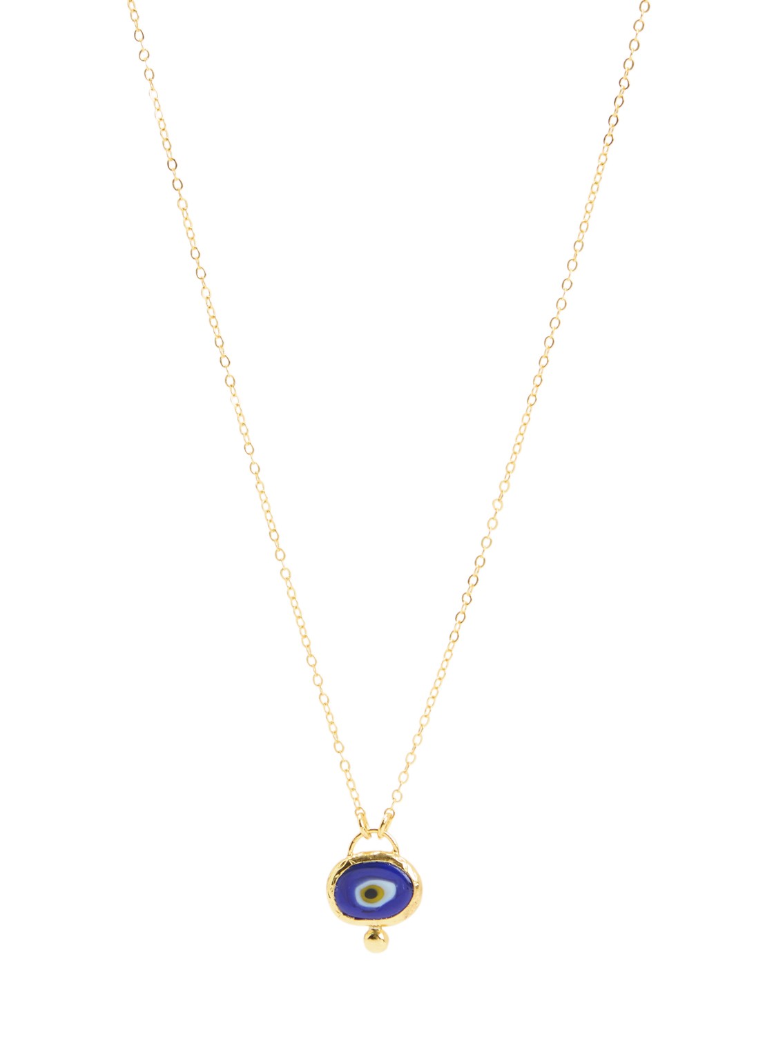 Ottoman Hands Alara Evil Eye ketting verguld - voorkant goud