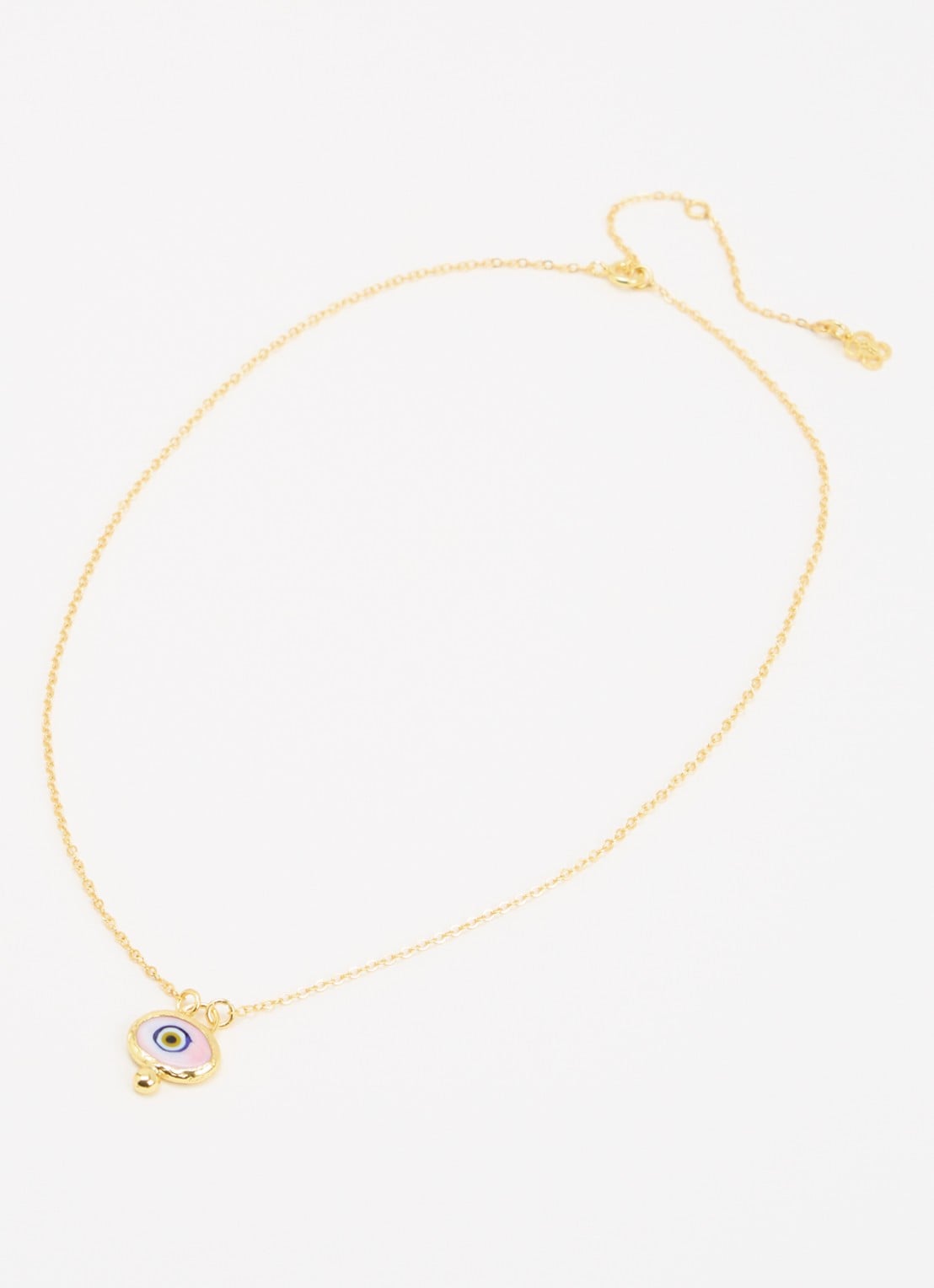 Ottoman Hands Alara Evil Eye ketting verguld - detail goud