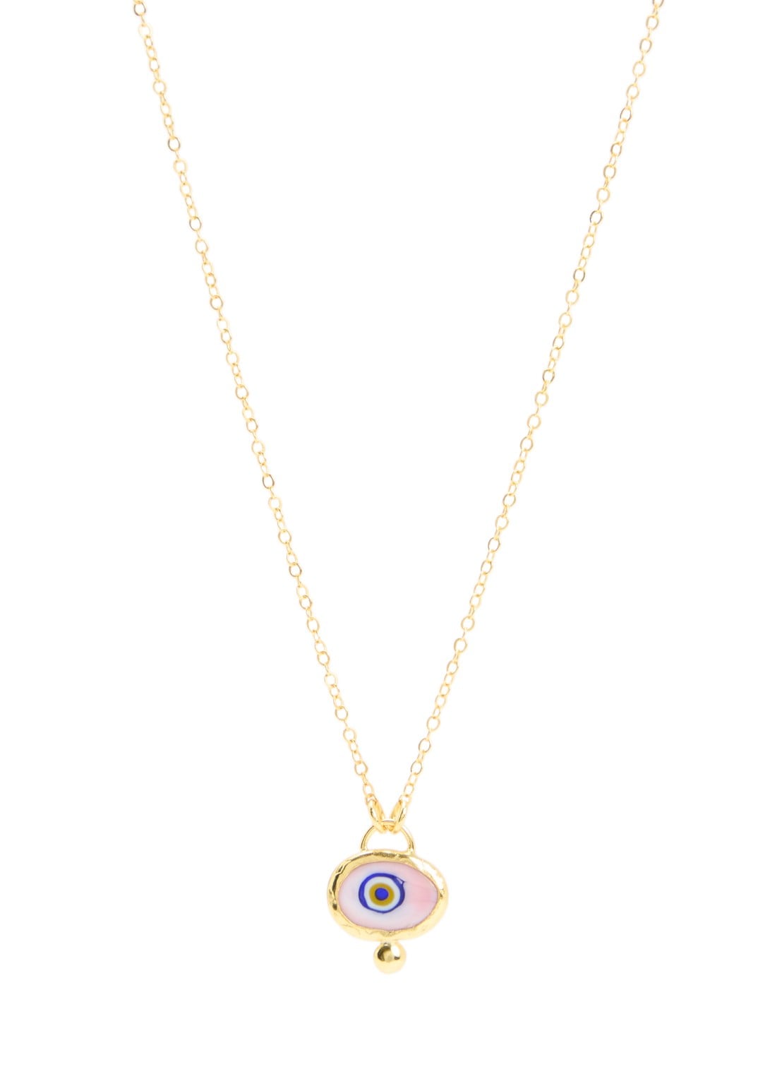 Ottoman Hands Alara Evil Eye ketting verguld - voorkant 5 goud