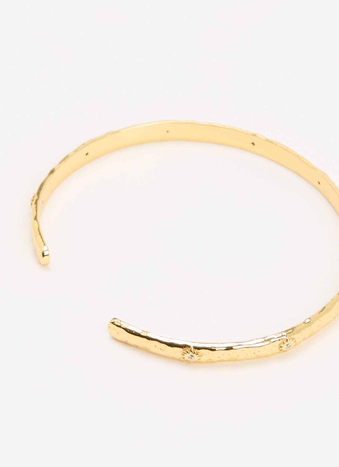 Ottoman Hands Crystal Star bangle verguld - detail 3 goud