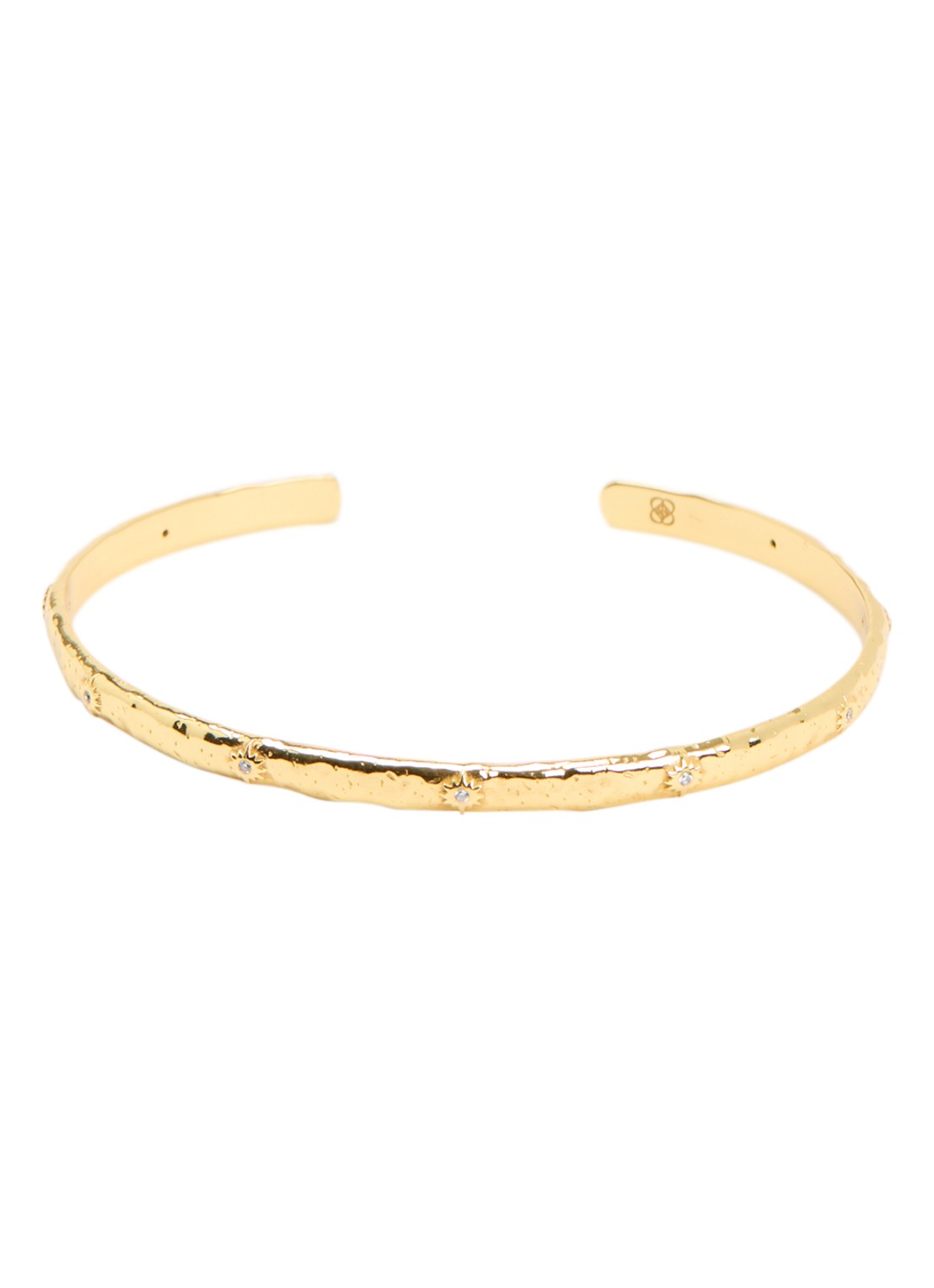 Ottoman Hands Crystal Star bangle verguld - voorkant goud