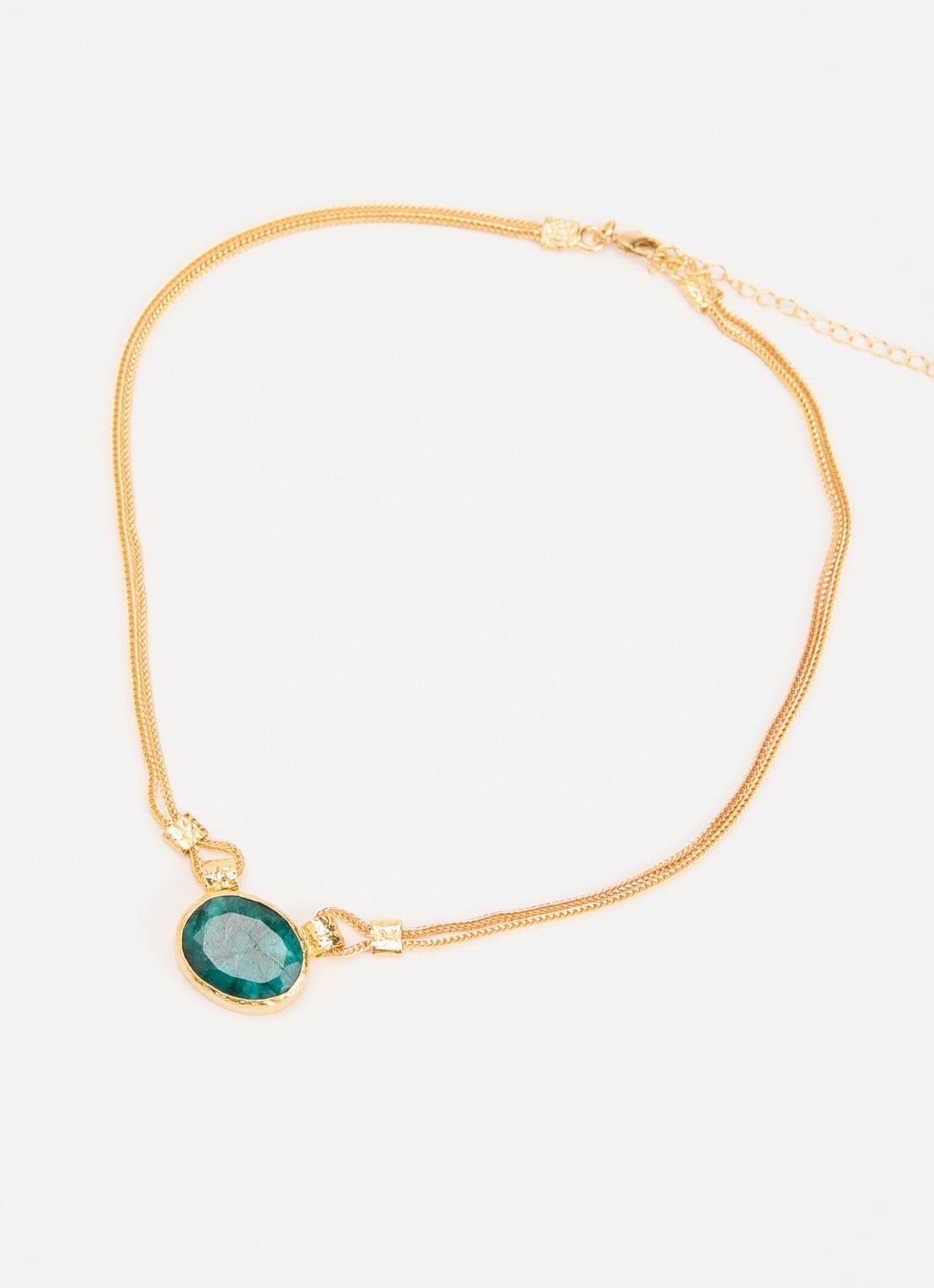 Ottoman Hands Daphne ketting verguld - detail goud
