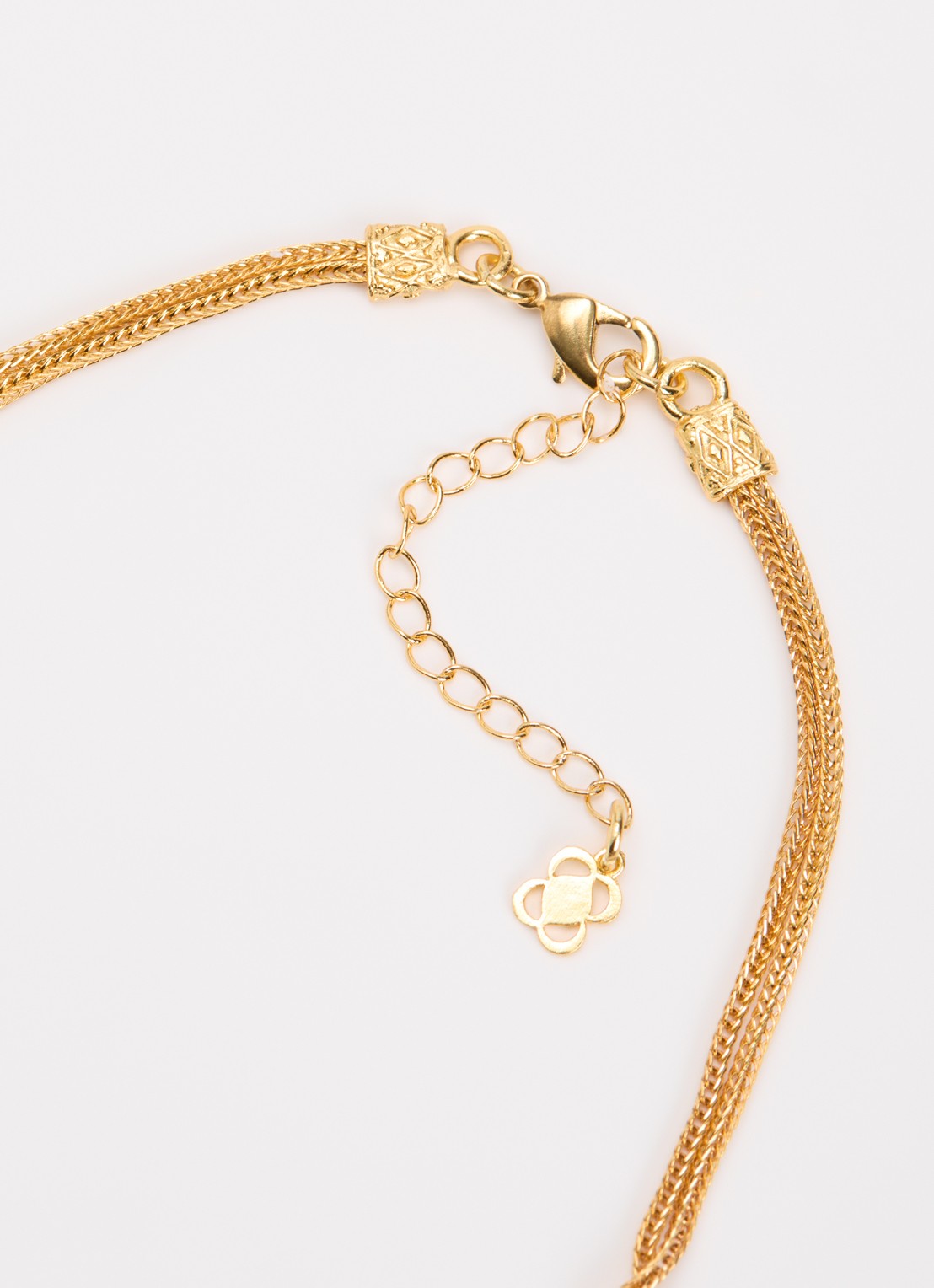 Ottoman Hands Daphne ketting verguld - detail 2 goud