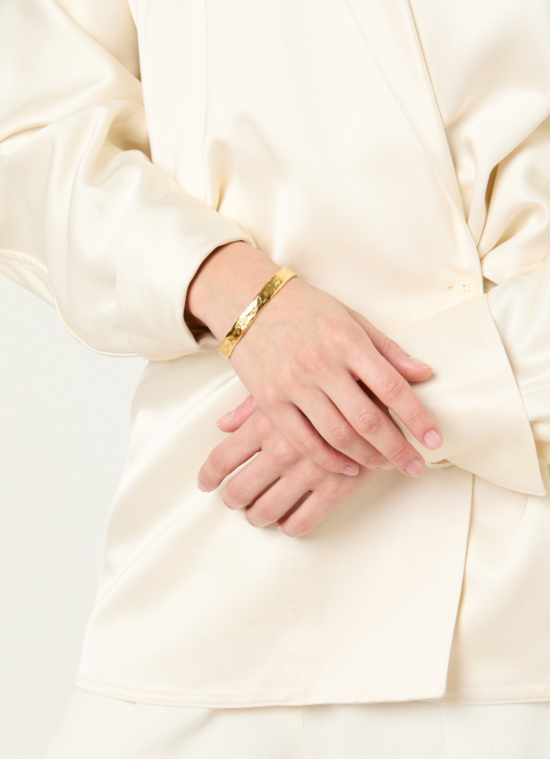 Ottoman Hands Dela Bangle verguld - voorkant 2 goud