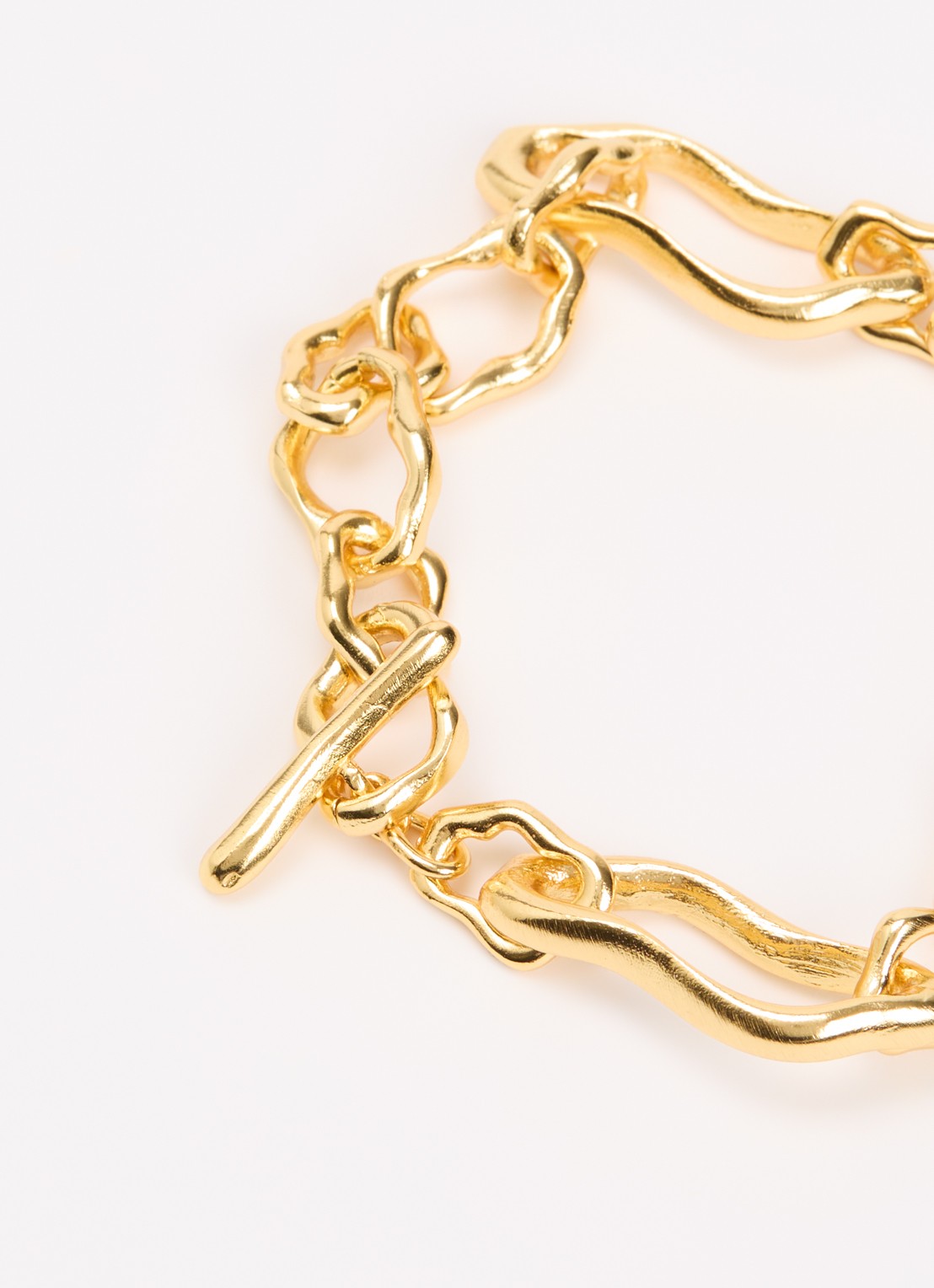 Ottoman Hands Etta schakelarmband verguld - detail goud