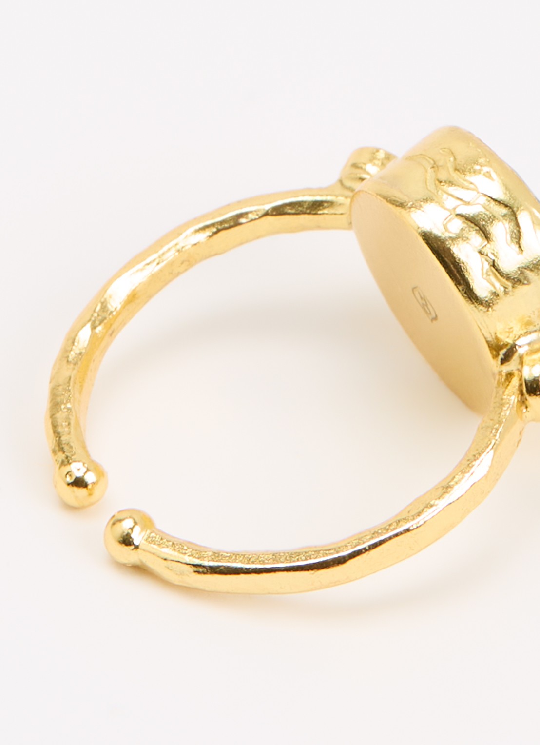 Ottoman Hands Lucia Emerald ring verguld - detail 3 goud