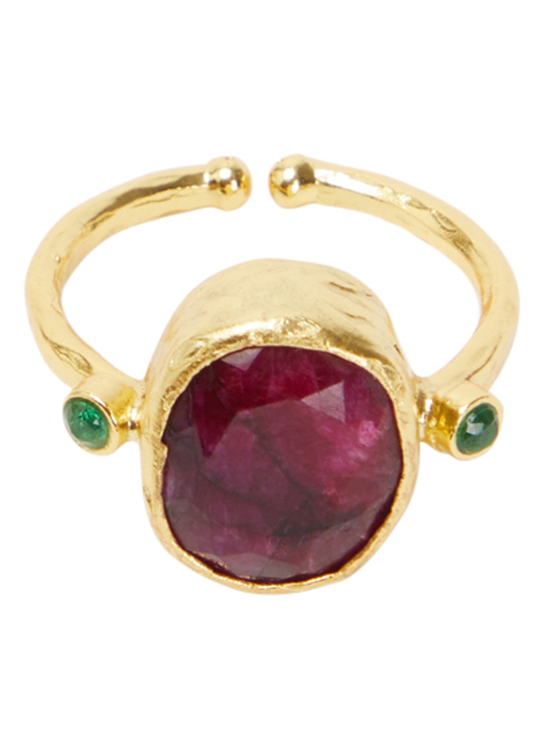 Ottoman Hands Lucia ring met verguld - voorkant goud