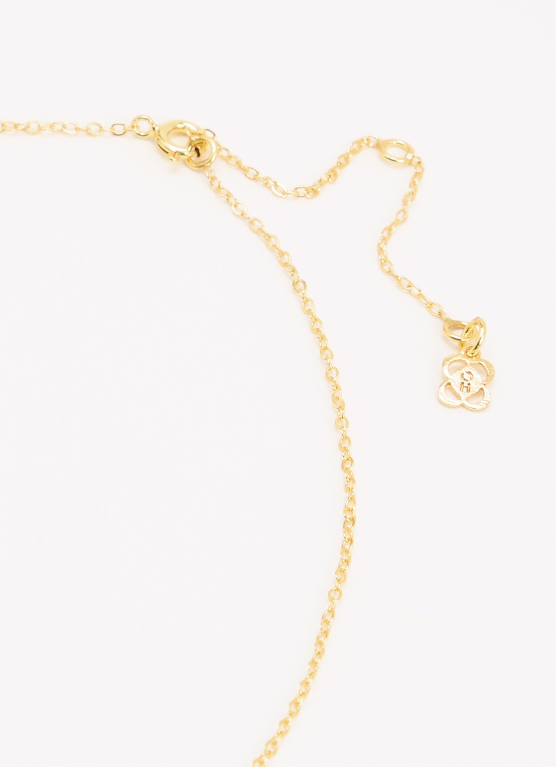 Ottoman Hands Noa Emerald ketting verguld - detail 2 goud