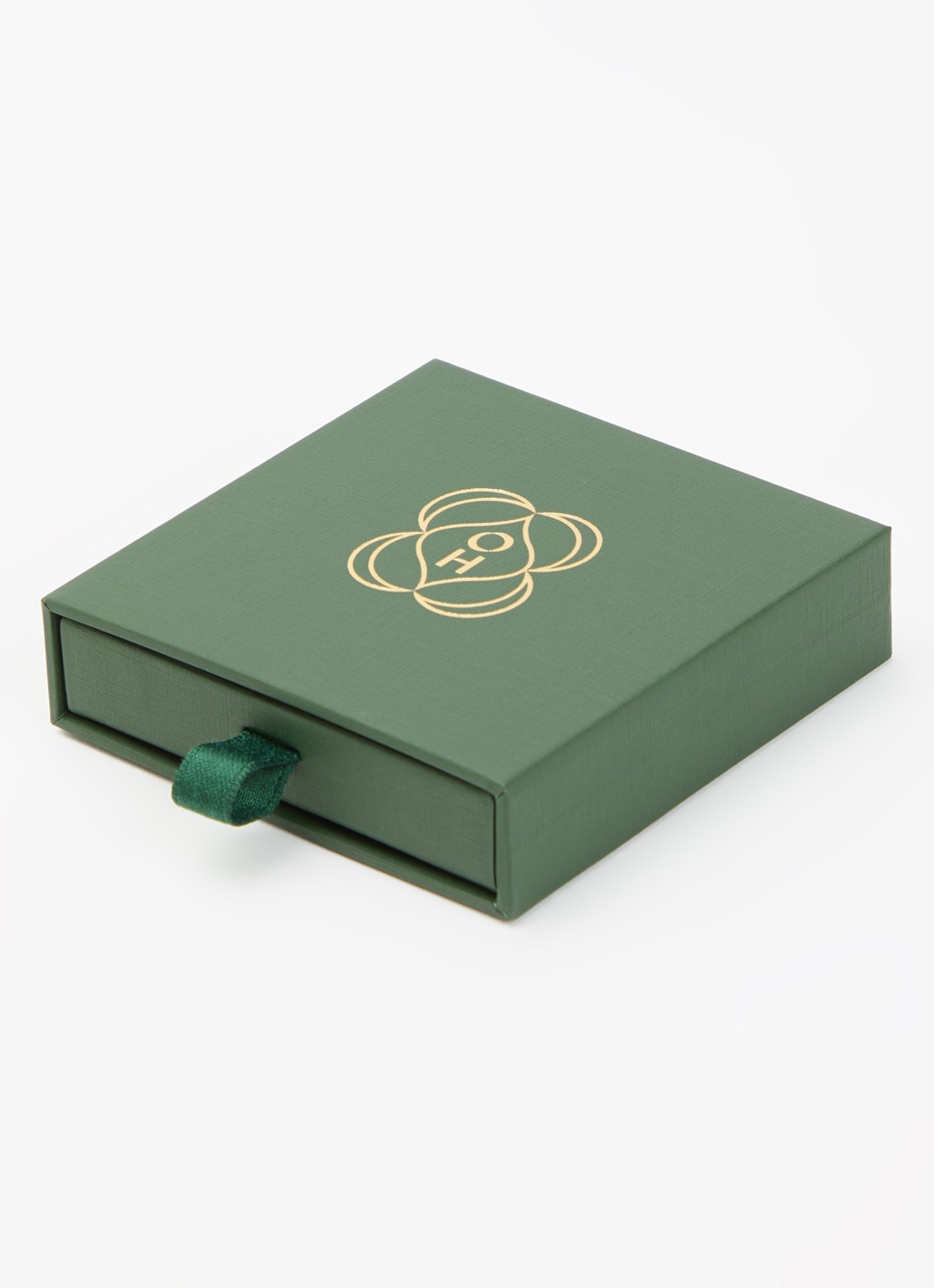 Ottoman Hands Sunrise Aqua Chalcedony Drop Stud oorstekers verguld - detail 2 groen