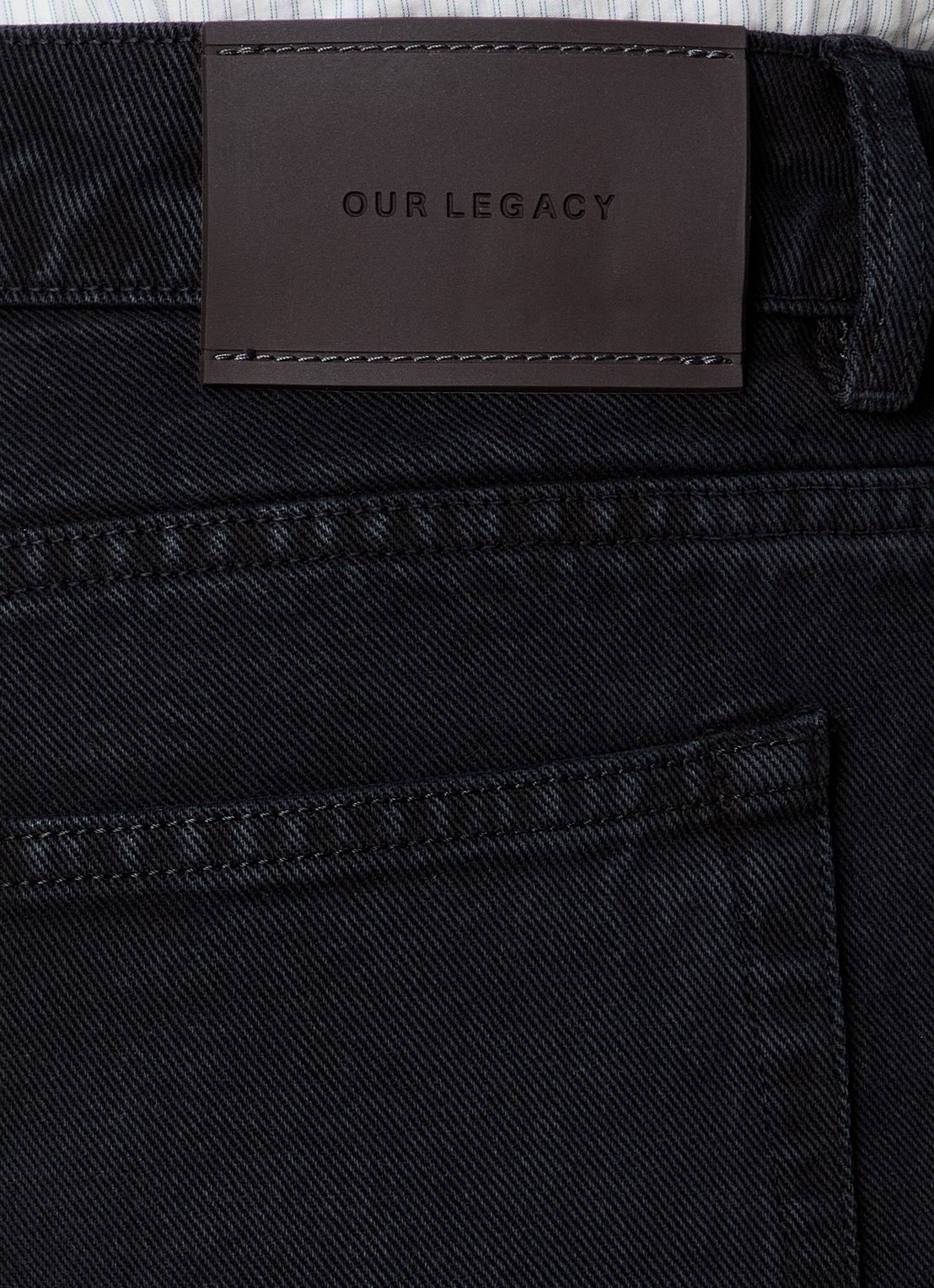 Our Legacy Carlson straight leg jeans met gekleurde wassing - detail 5 zwart