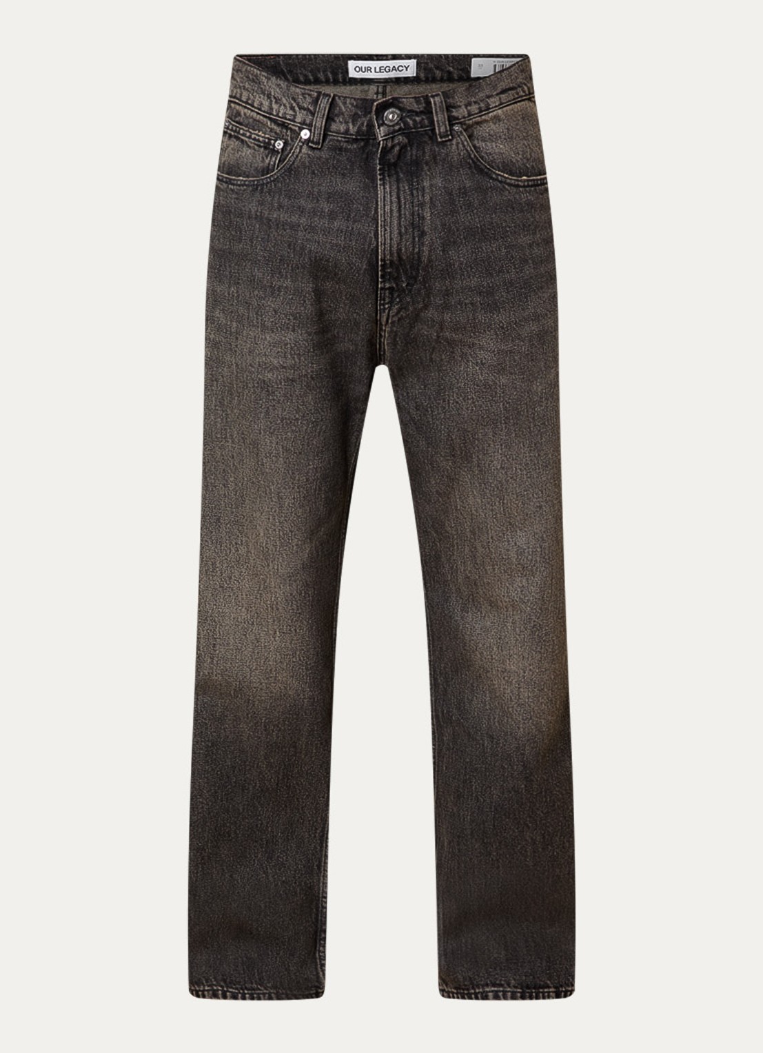 Our Legacy Loose fit jeans met gekleurde wassing - voorkant 4 donkergrijs