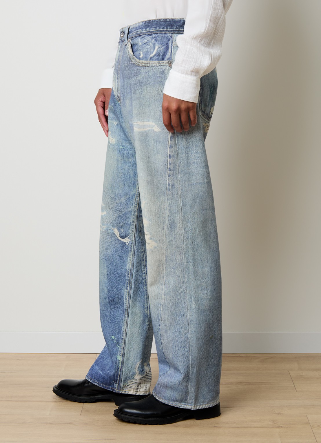 Our Legacy Loose fit jeans met print - detail jeans
