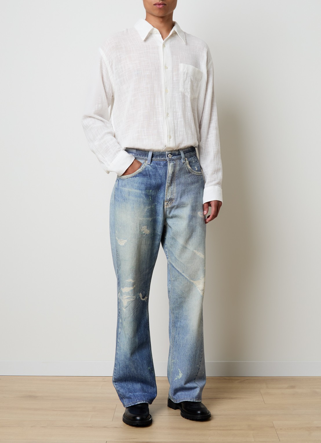 Our Legacy Loose fit jeans met print - voorkant 4 jeans