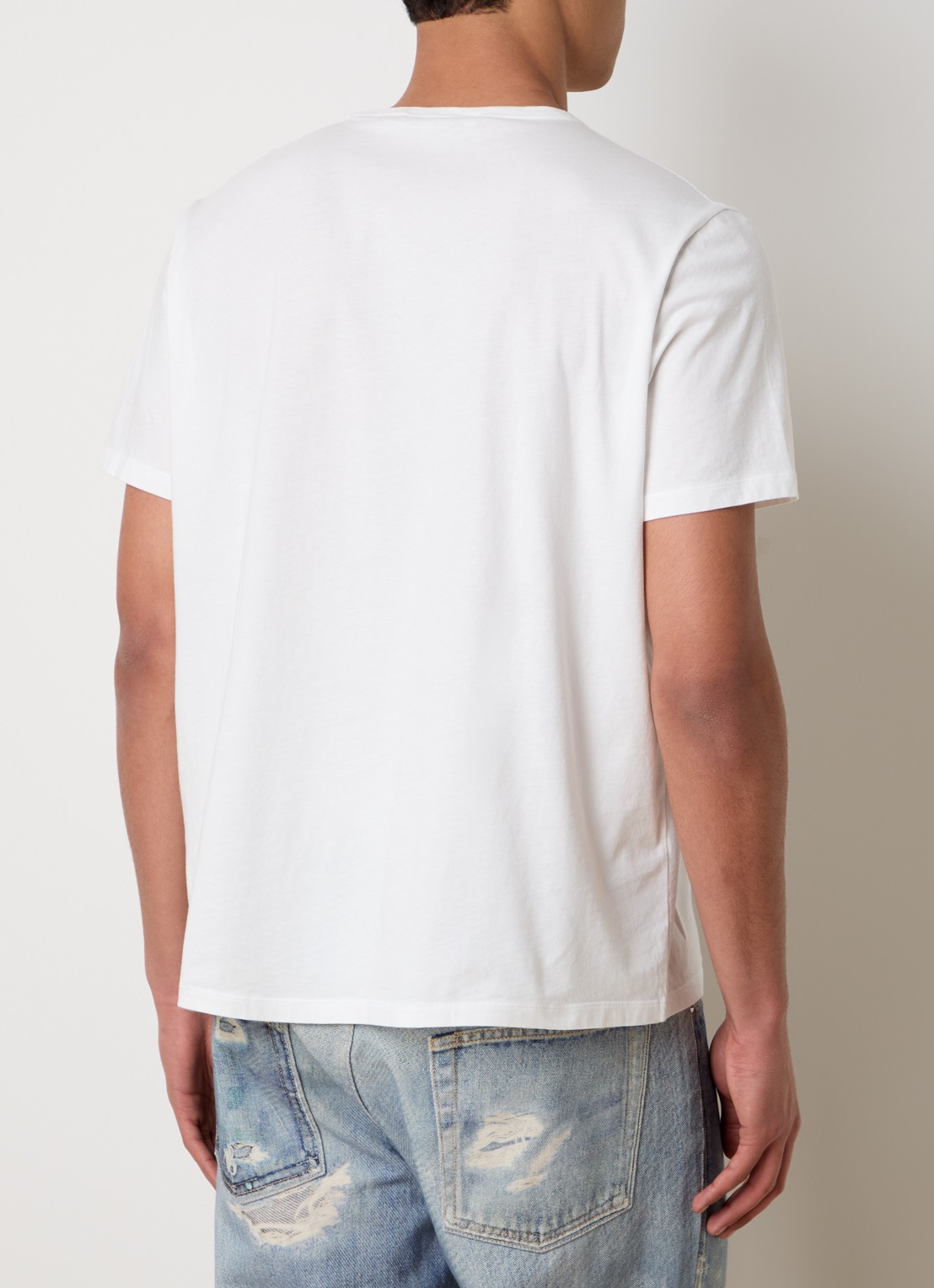 Our Legacy New Box oversized T-shirt met stretch - achterkant 3 gebroken wit