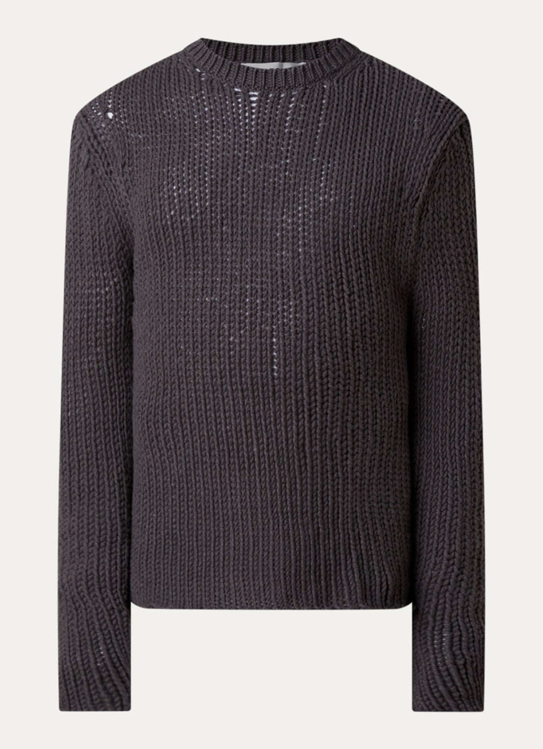 Our Legacy Popover grofgebreide trui van wol - voorkant 3 donkerkhaki