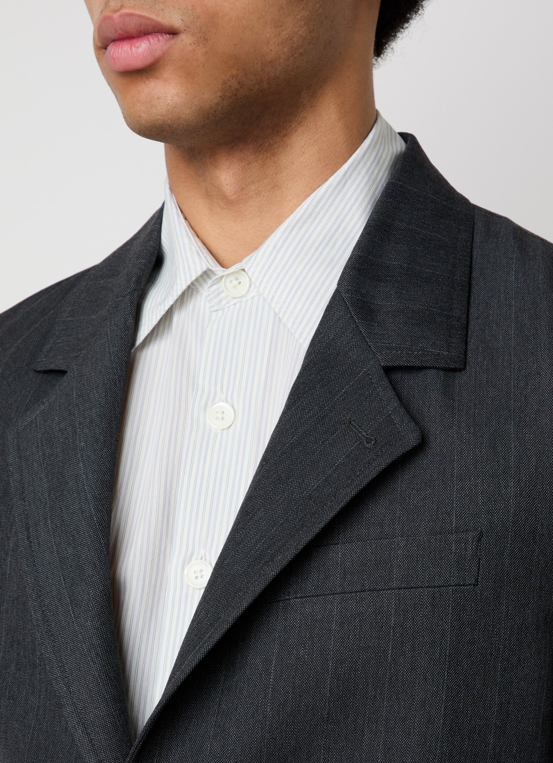 Our Legacy Regular fit colbert met paspelzakken - detail 6 antraciet