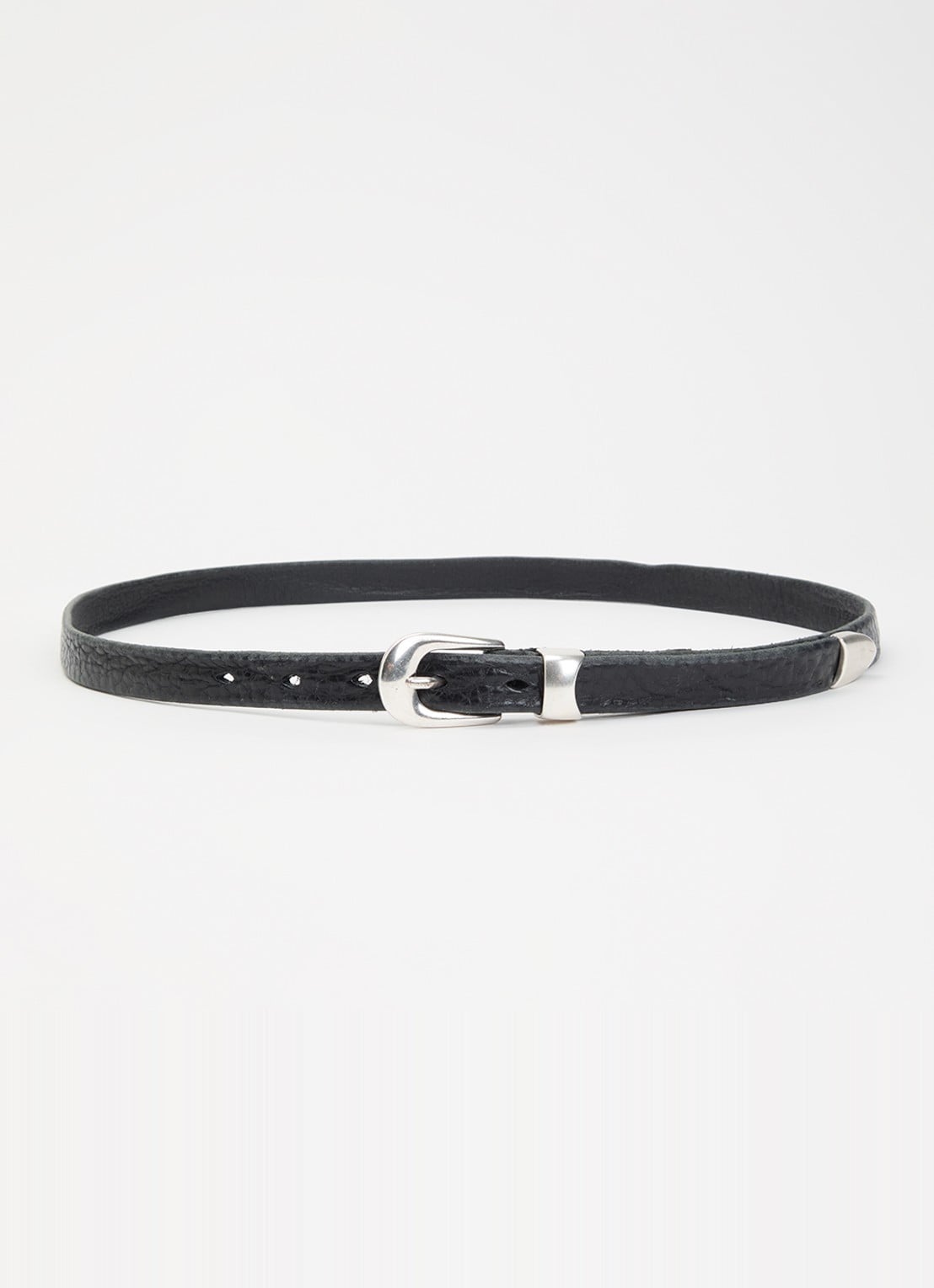 Our Legacy Riem van kalfsleer - voorkant 2 zwart