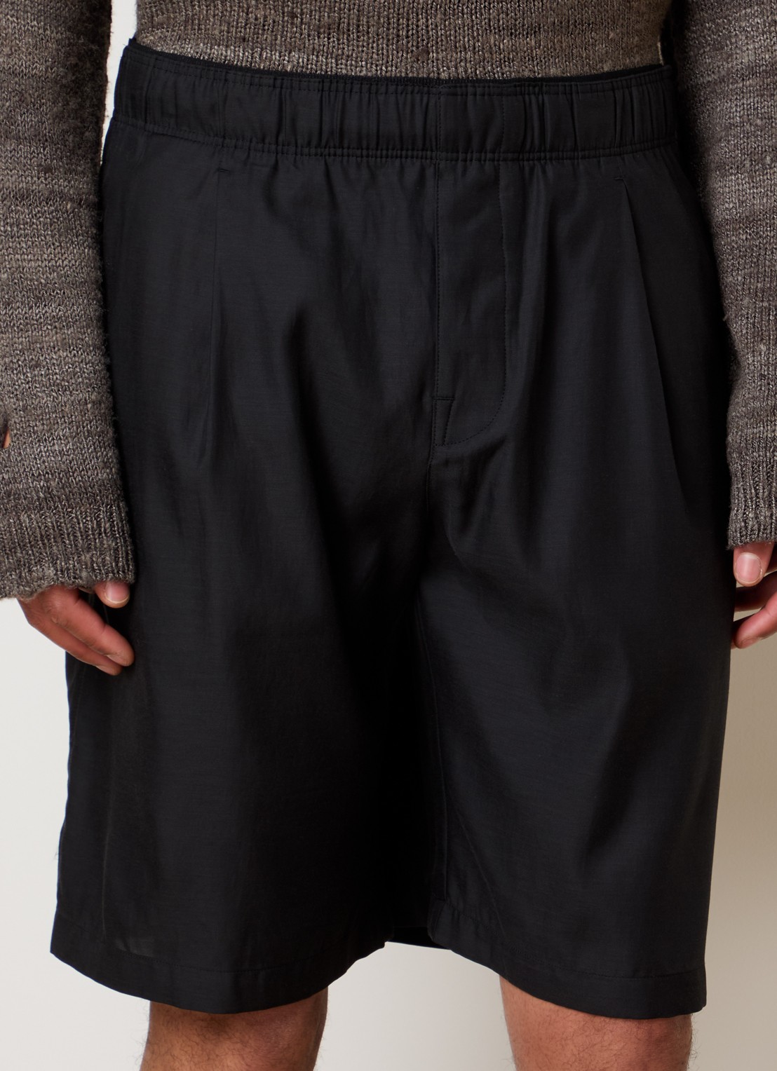 Our Legacy Straight fit korte broek met steekzakken - detail 3 zwart
