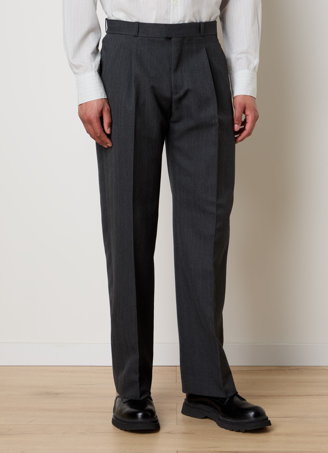 Our Legacy Straight fit pantalon met steekzakken - detail 2 donkergrijs
