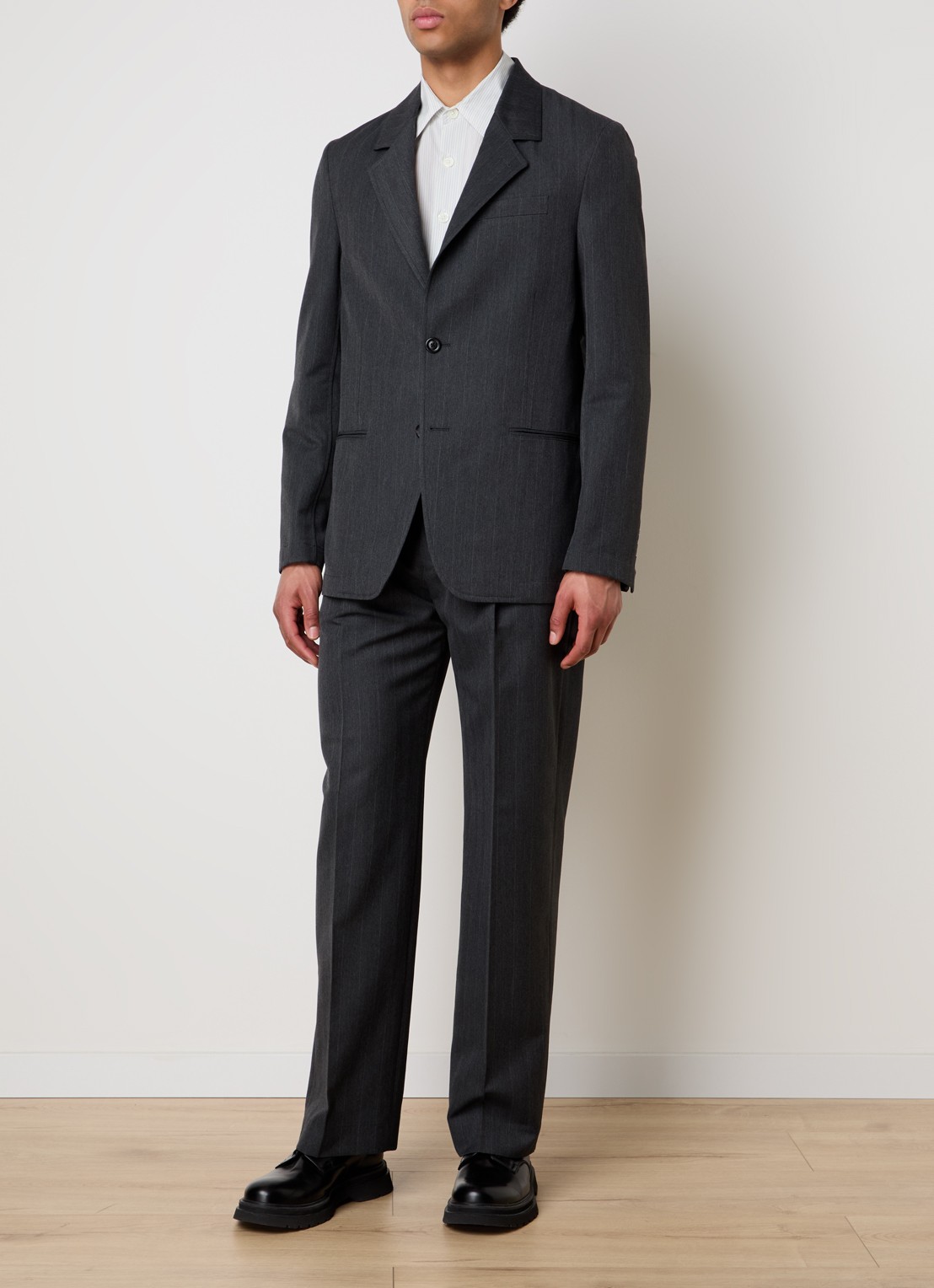 Our Legacy Straight fit pantalon met steekzakken - voorkant 6 donkergrijs