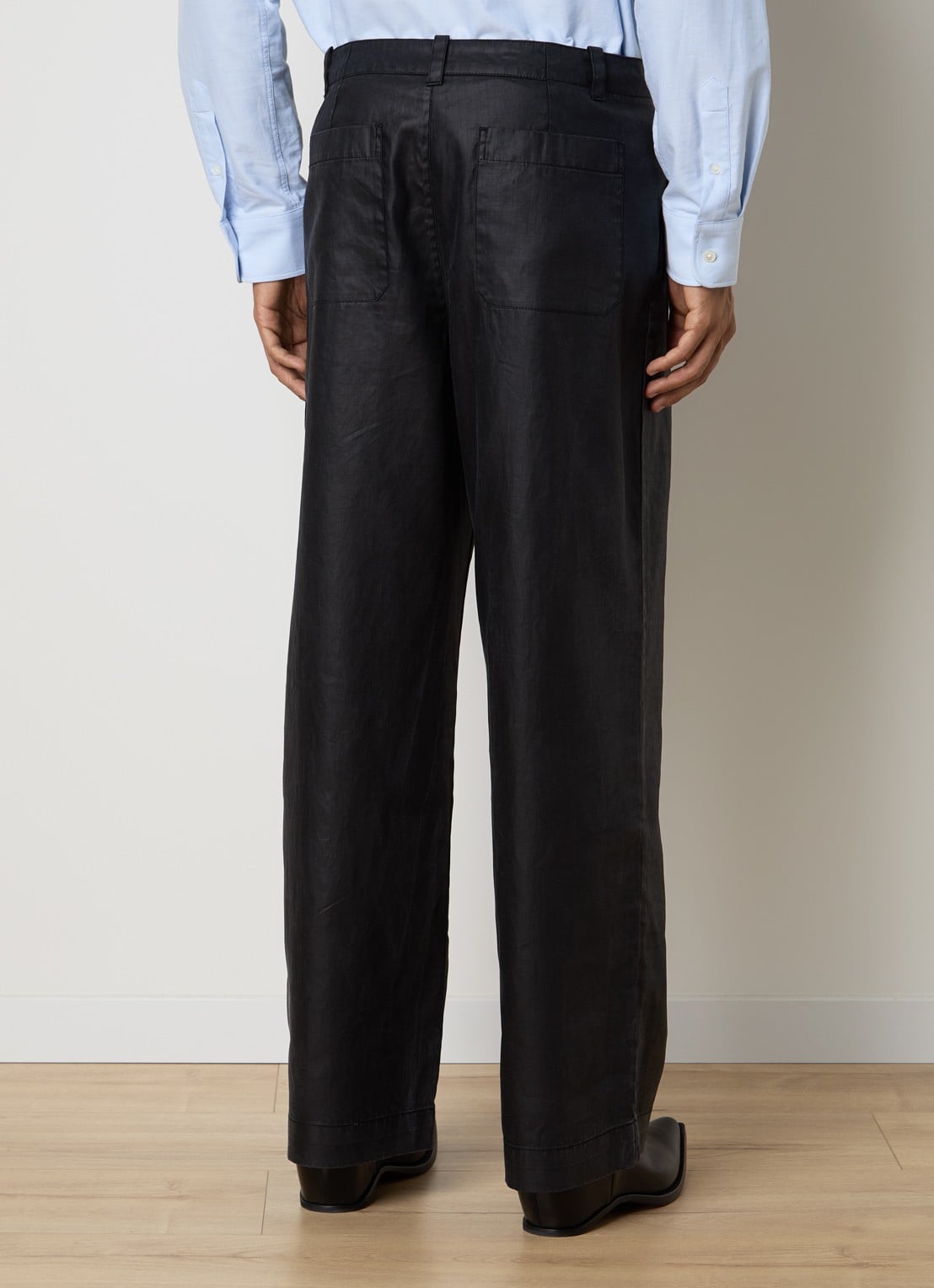 Our Legacy Straight fit pantalon met steekzakken - achterkant 6 zwart