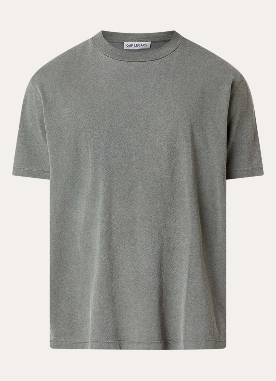 Our Legacy T-shirt met ronde hals - voorkant 4 olijfgroen