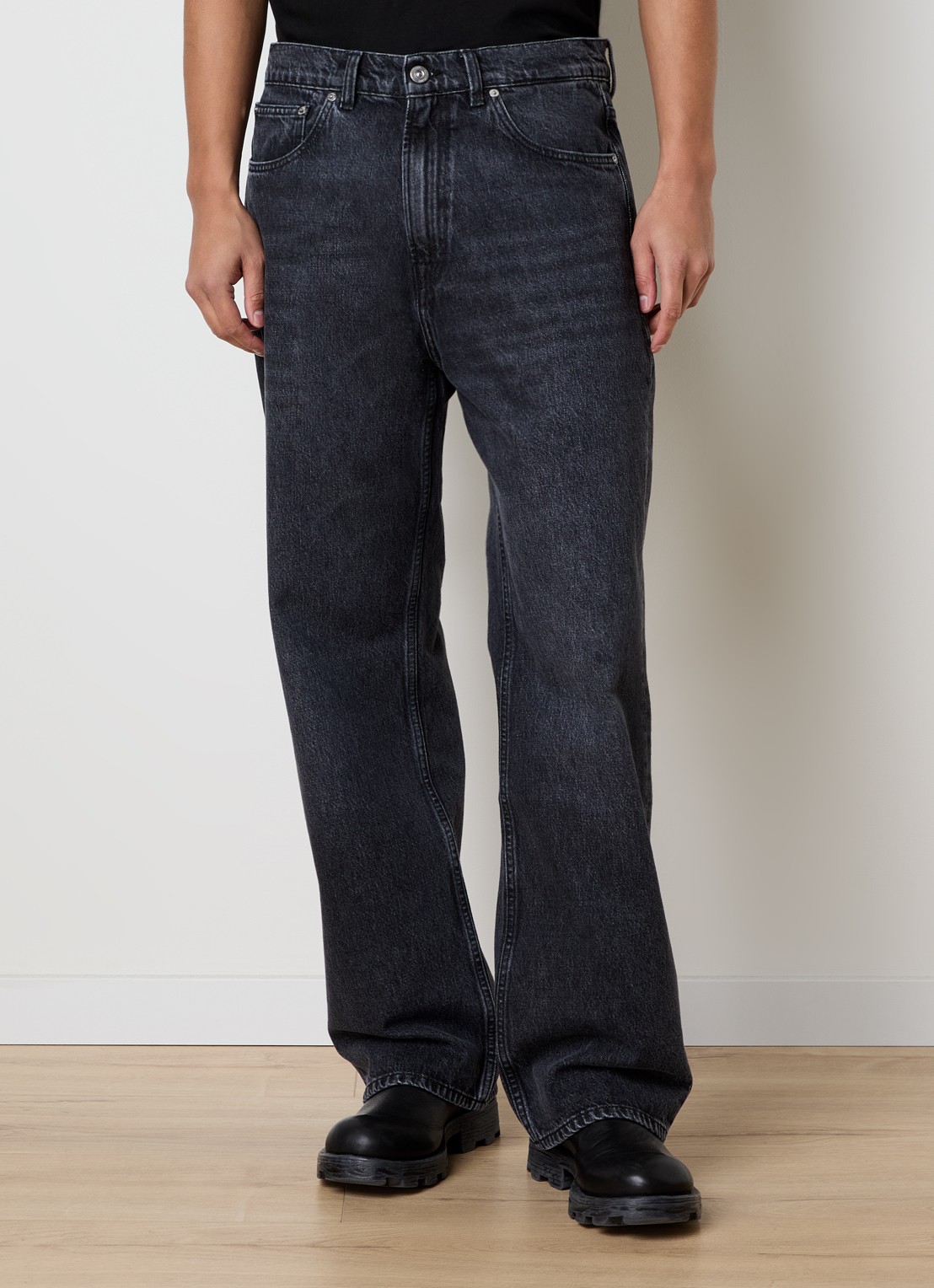 Our Legacy Third Cut straight leg jeans met gekleurde wassing - detail 2 indigo