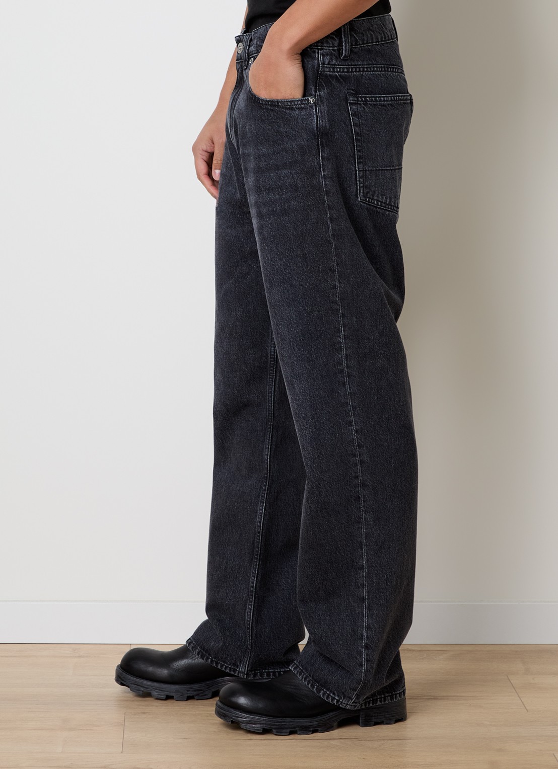 Our Legacy Third Cut straight leg jeans met gekleurde wassing - detail 3 indigo