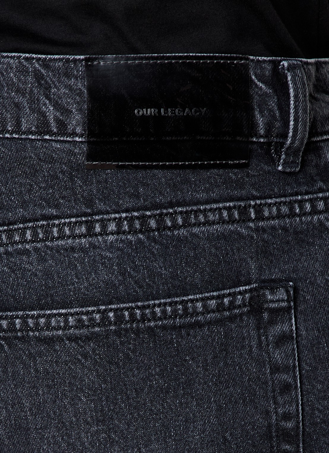 Our Legacy Third Cut straight leg jeans met gekleurde wassing - detail 4 indigo