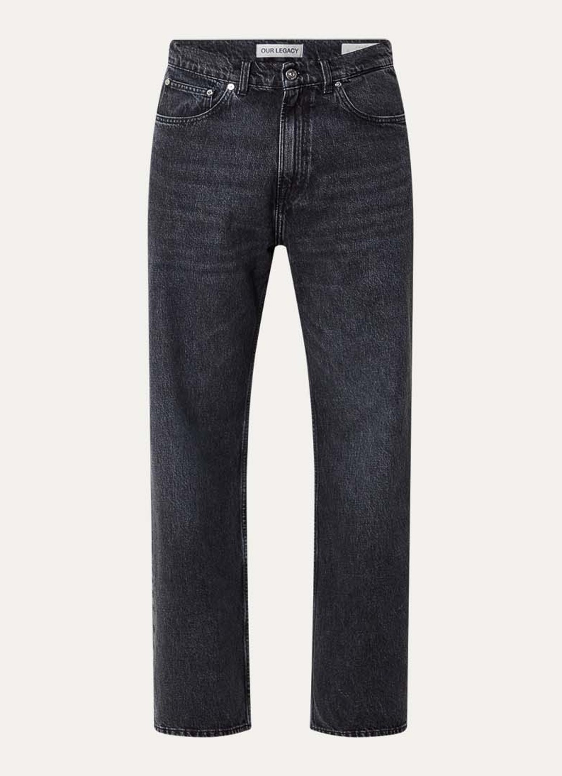 Our Legacy Third Cut straight leg jeans met gekleurde wassing - voorkant 5 indigo