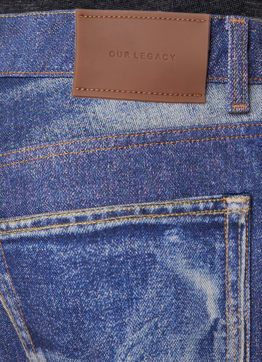Our Legacy Third mid waist straight fit jeans met gekleurde wassing - detail 4 indigo