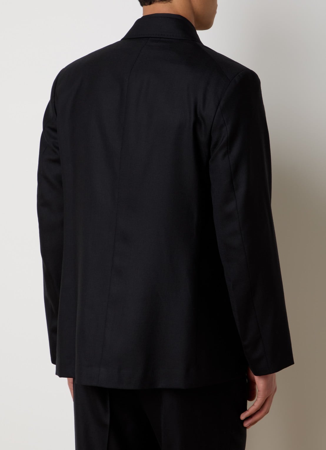 Our Legacy Unconstructed double-breasted regular fit colbert met klepzakken - achterkant 3 zwart