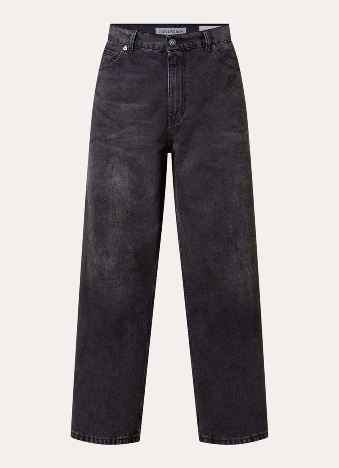 Our Legacy Vast Cut loose fit jeans met gekleurde wassing - voorkant 4 zwart