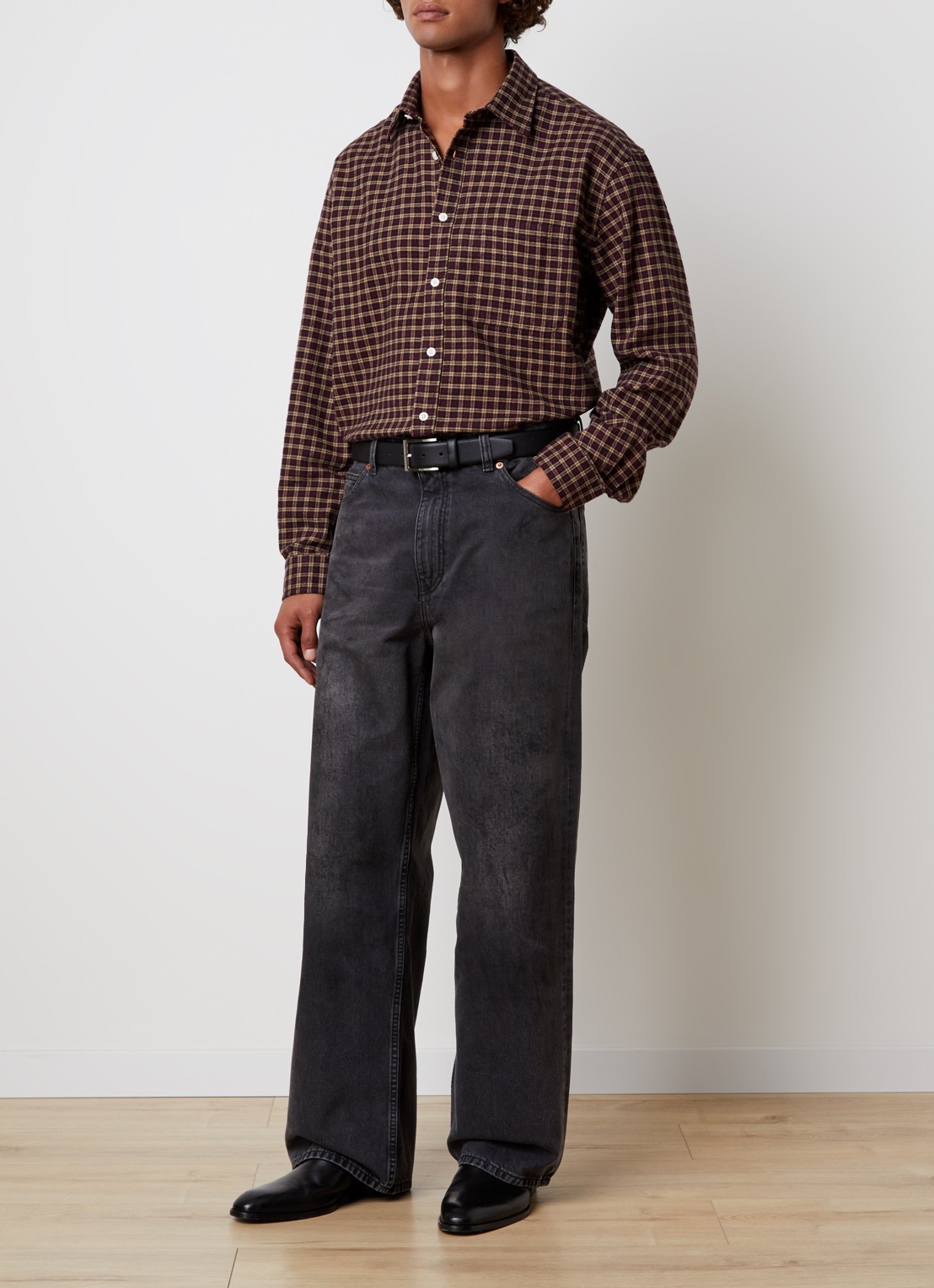 Our Legacy Vast Cut loose fit jeans met gekleurde wassing - voorkant 5 zwart