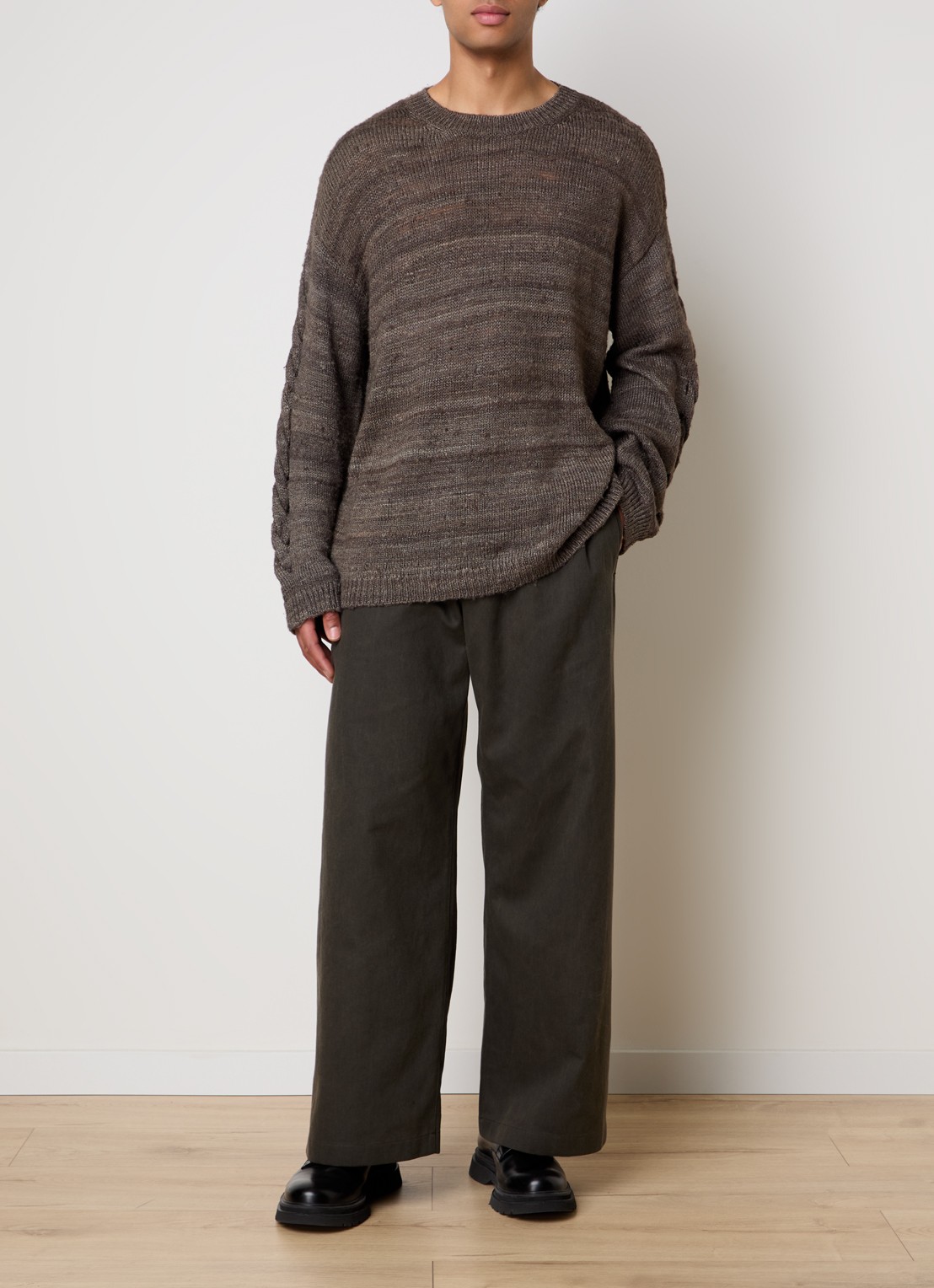 Our Legacy Wide fit chino met steekzakken - voorkant 2 donkergrijs